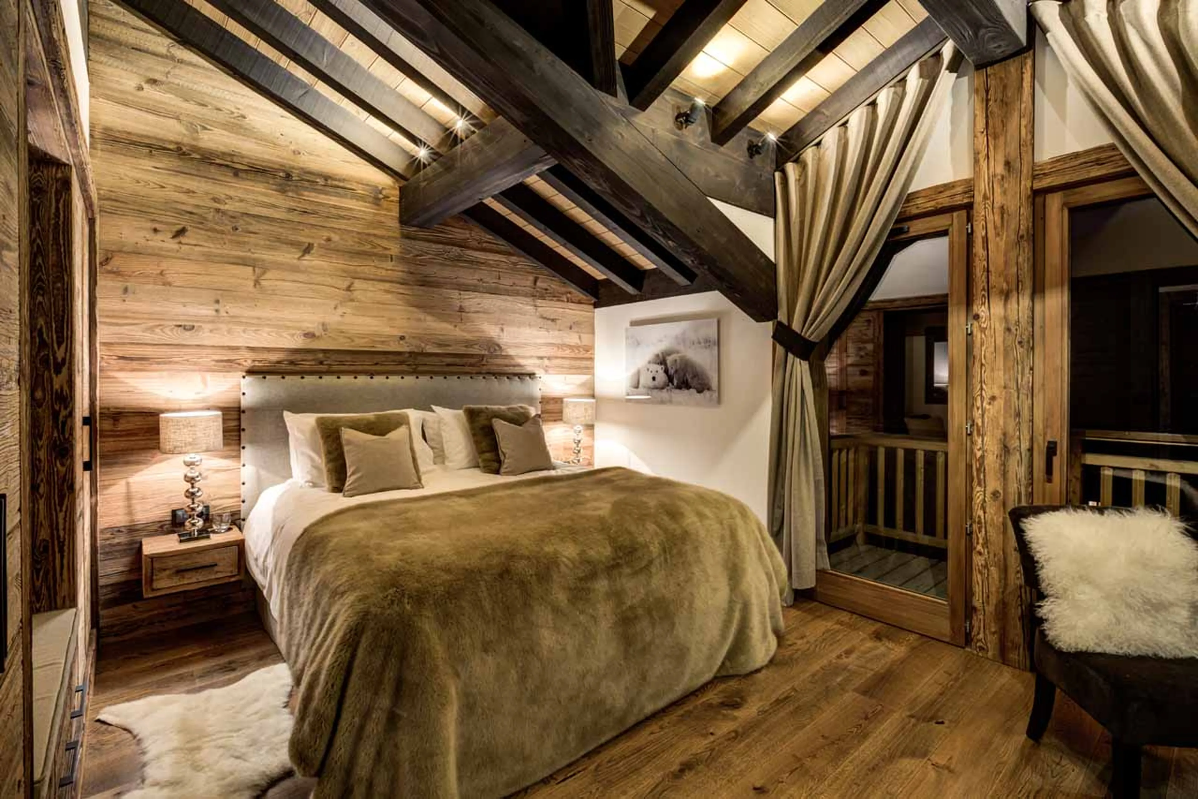 Bedroom two at Chez Bugi in St Martin de Belleville