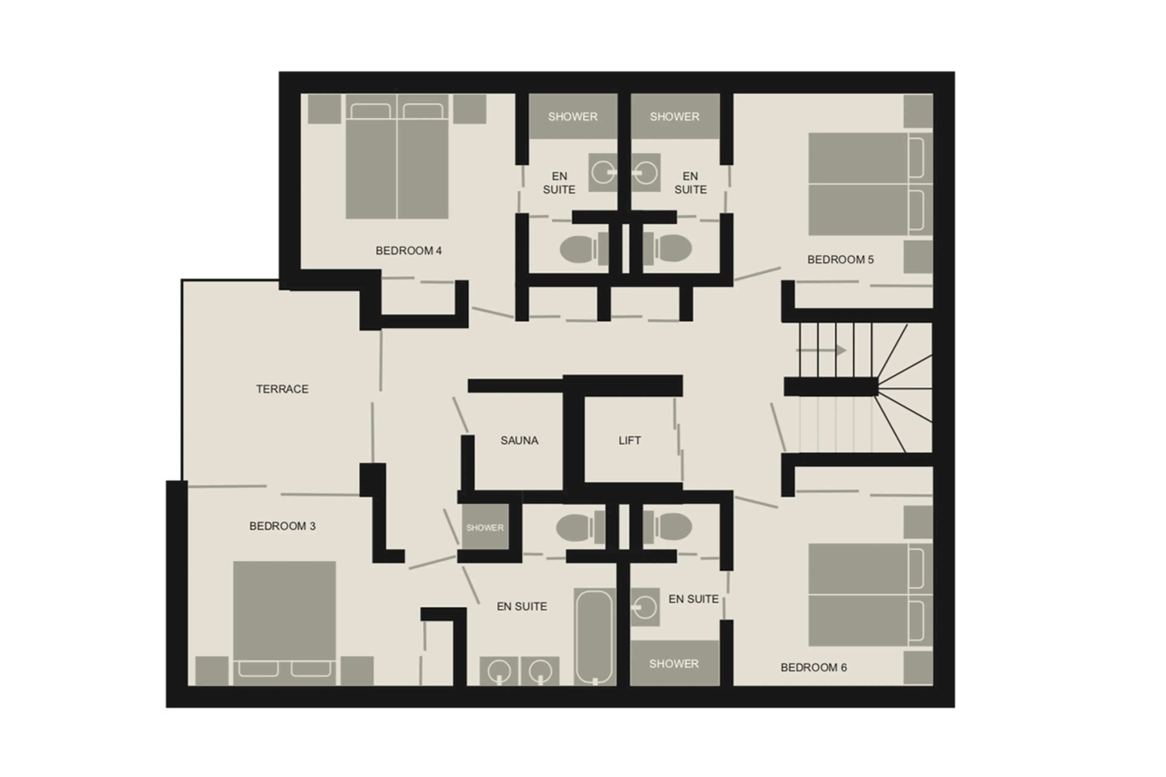 Level 0 floor plan of Chez Bugi in St Marin de Belleville