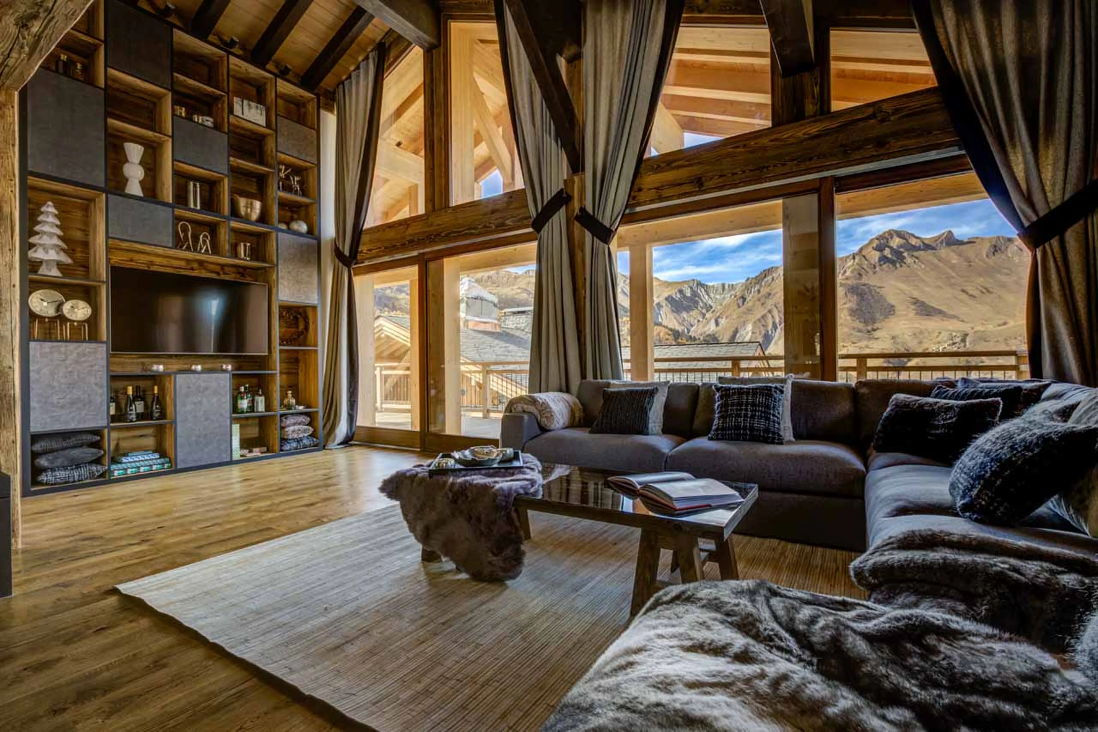 Living room at Chez Bugi in St Martin de Belleville