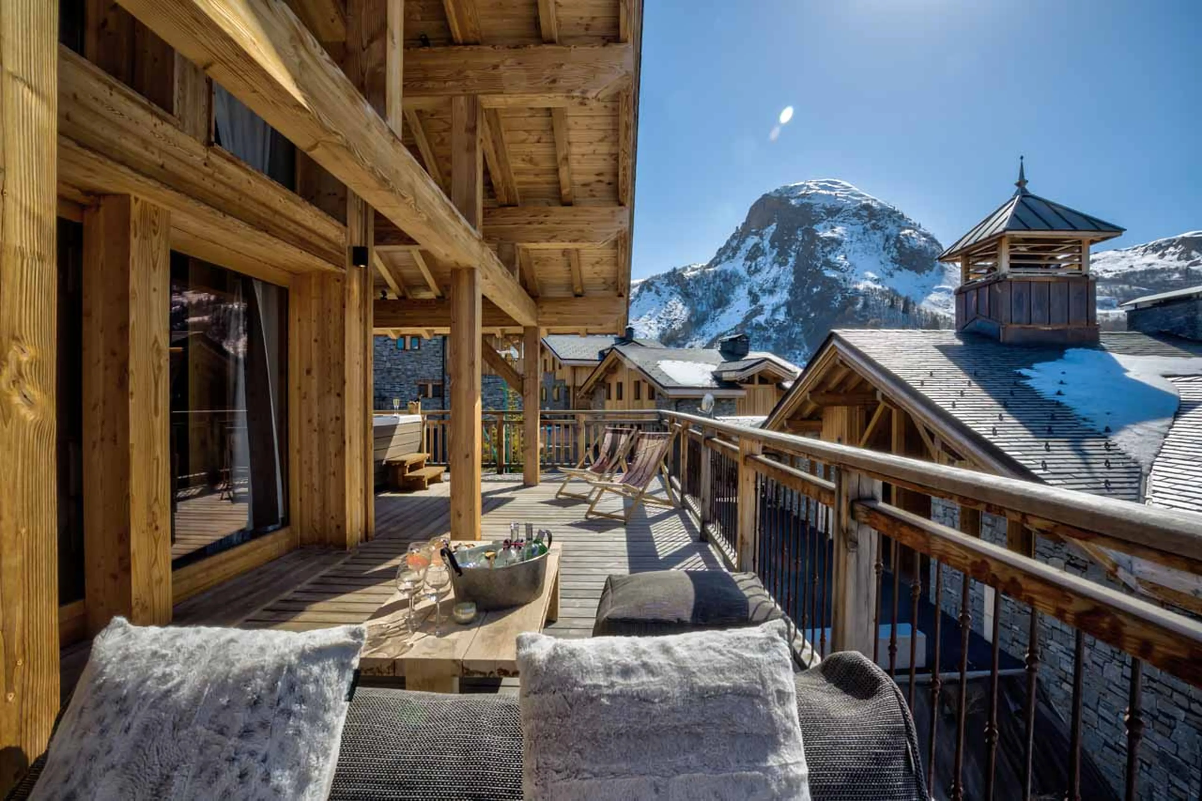 Terrace at Chez Bugi in St Martin de Belleville