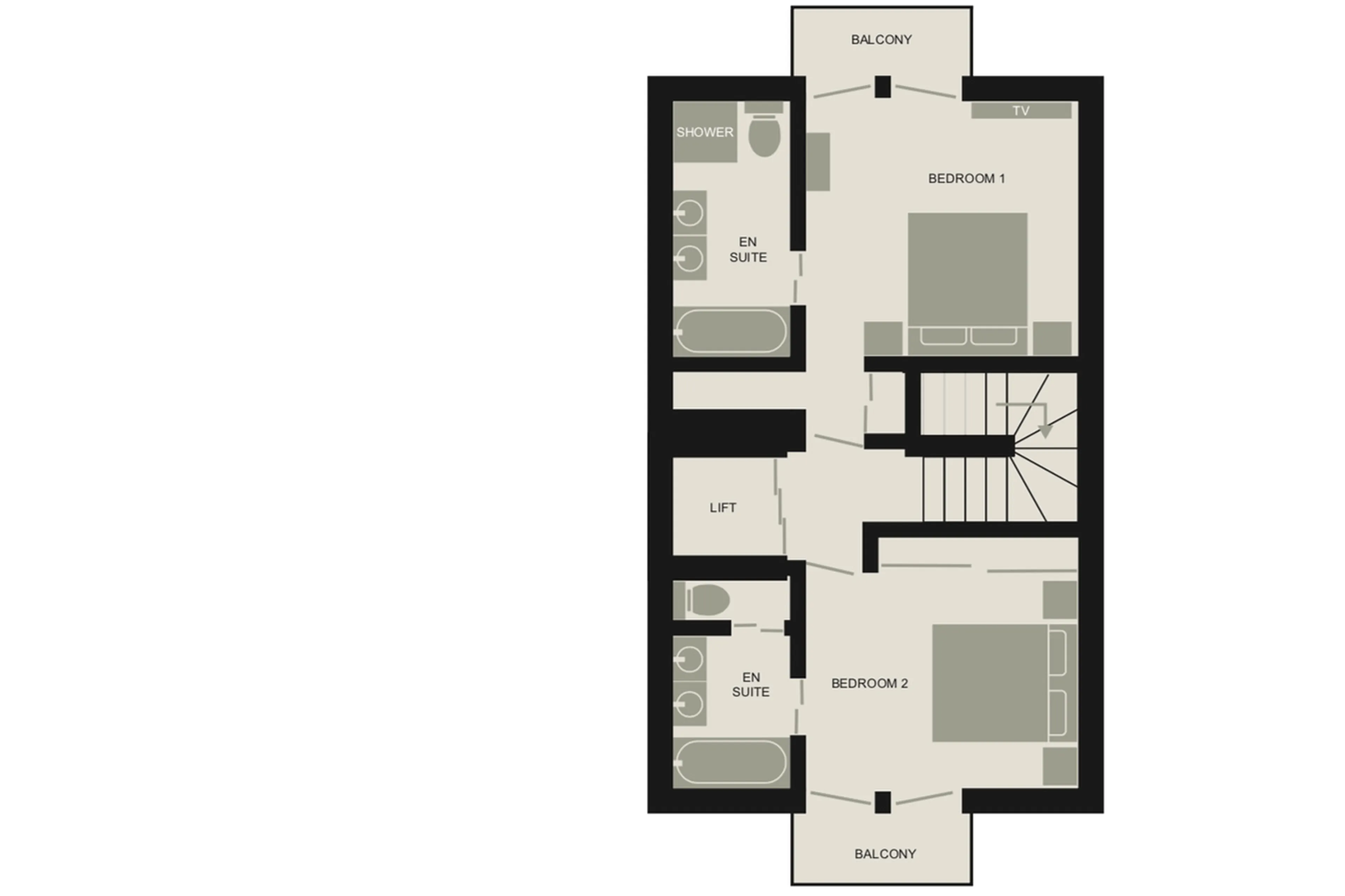 Level 3 floor plan of Chez Bugi in St Marin de Belleville