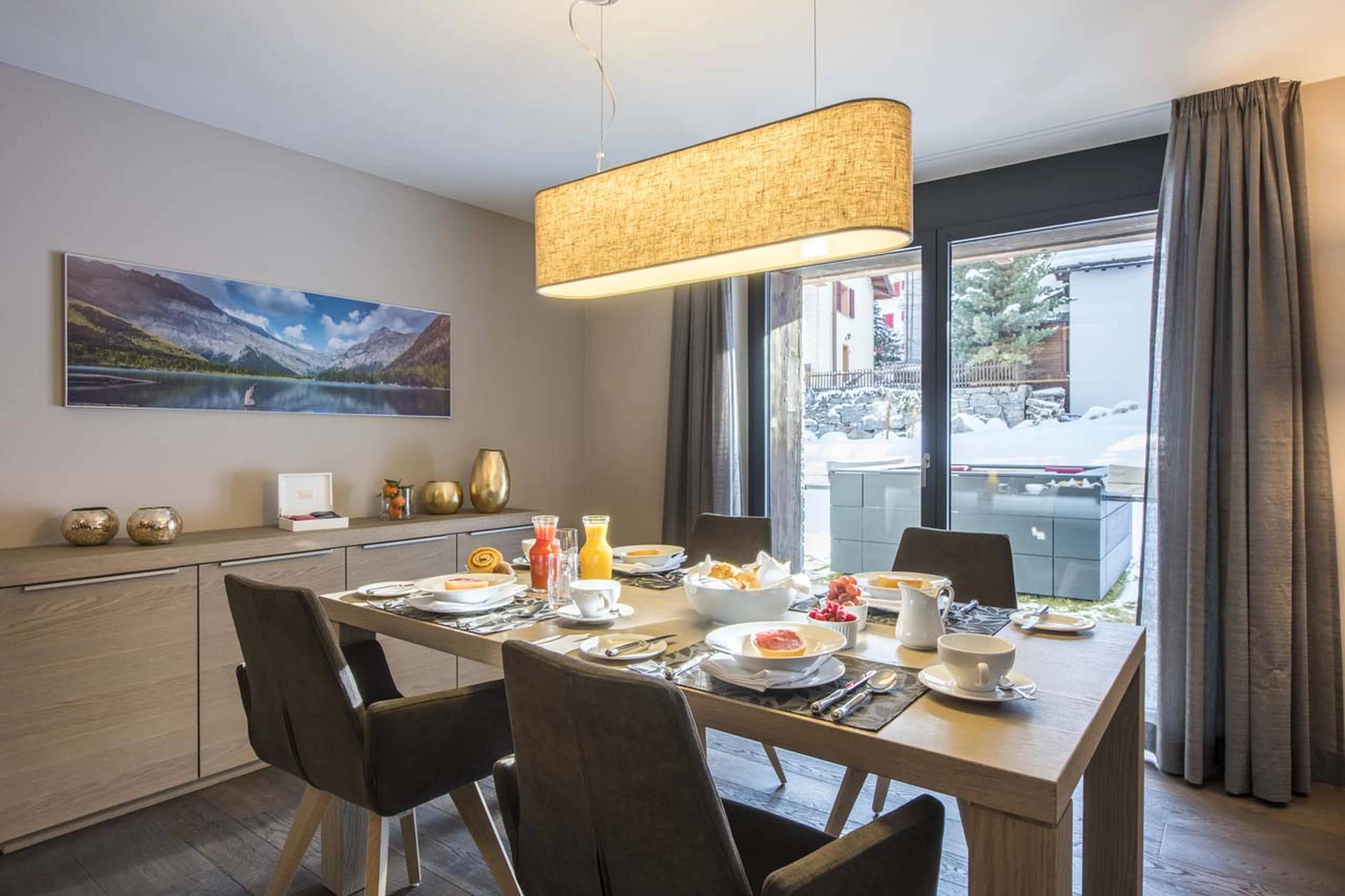 Breakfast at Christiania 1 Apartment in Zermatt