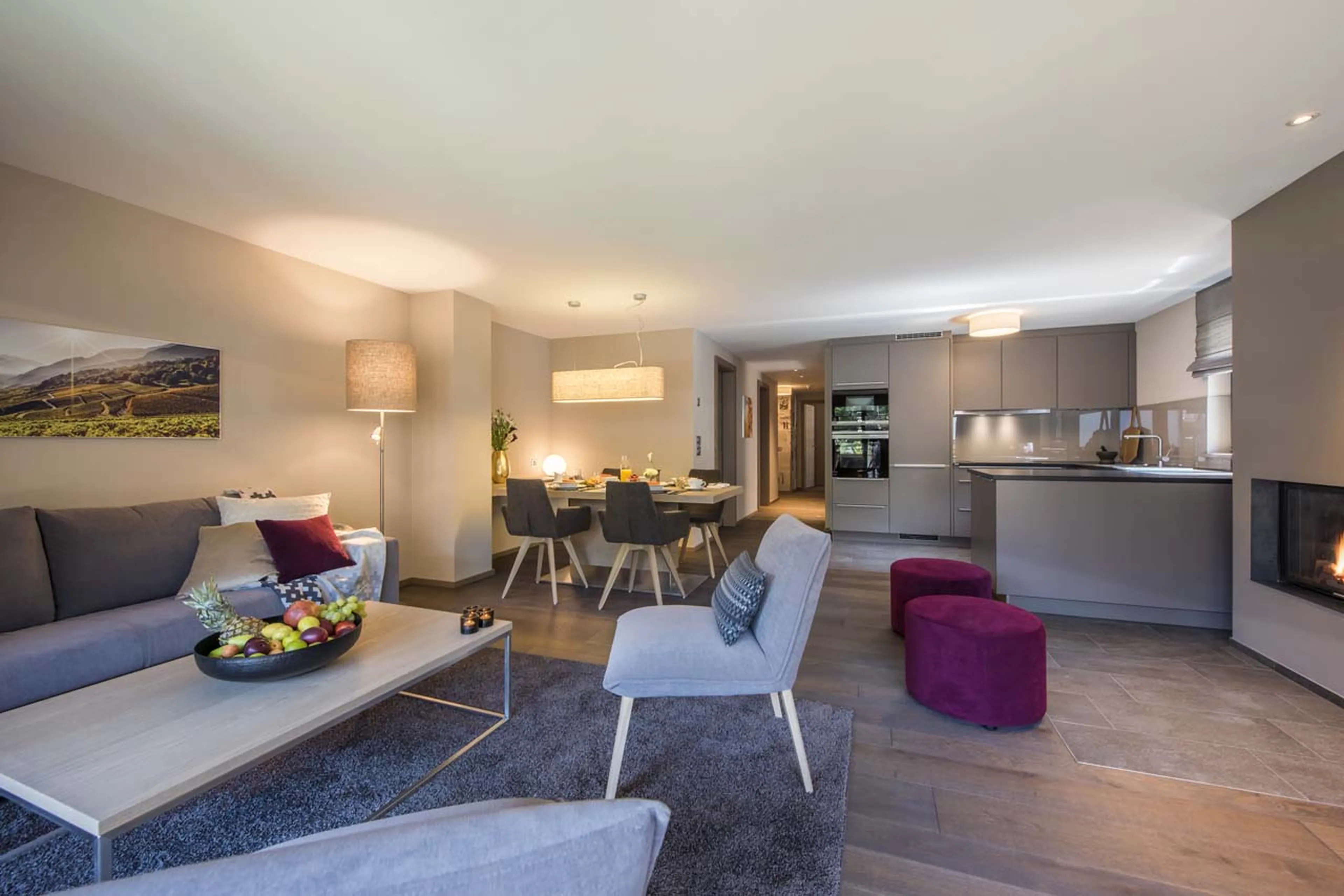 Plenty of space in living area of Christiania Apartment 5 in Zermatt