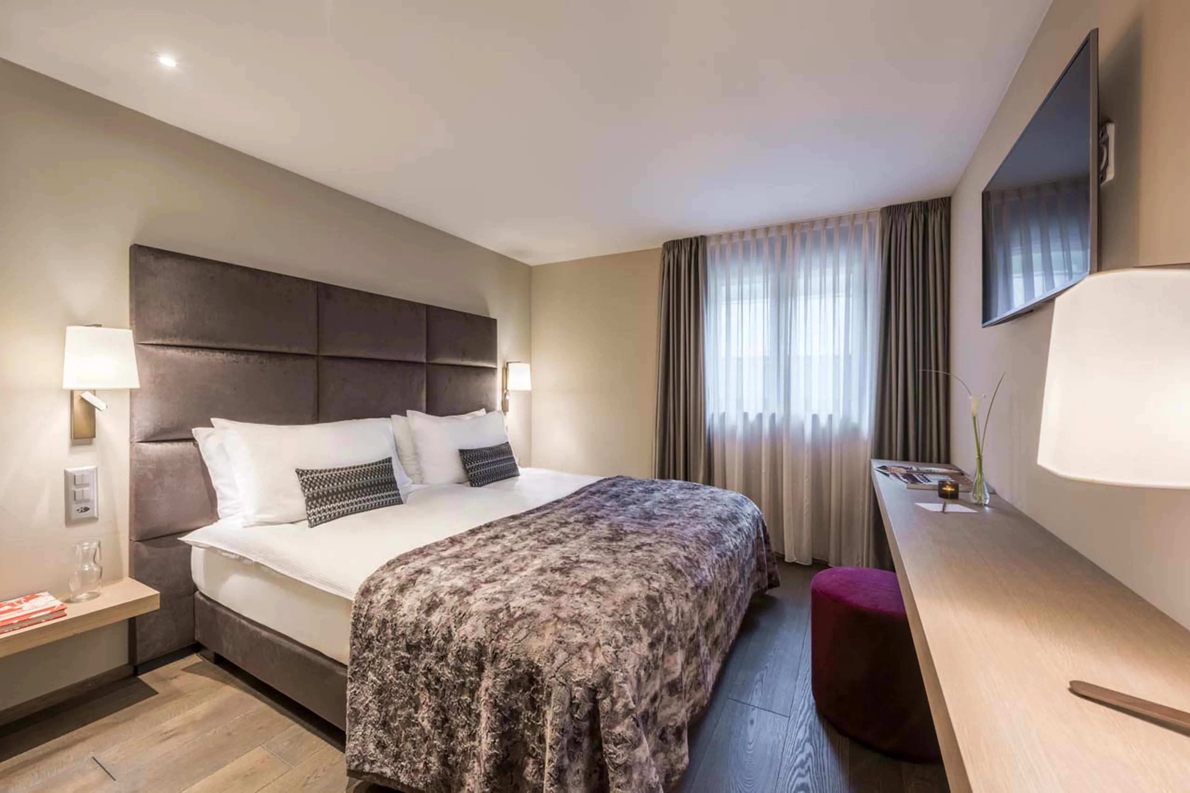 Bedroom one at Christiania Apartment 7 in Zermatt