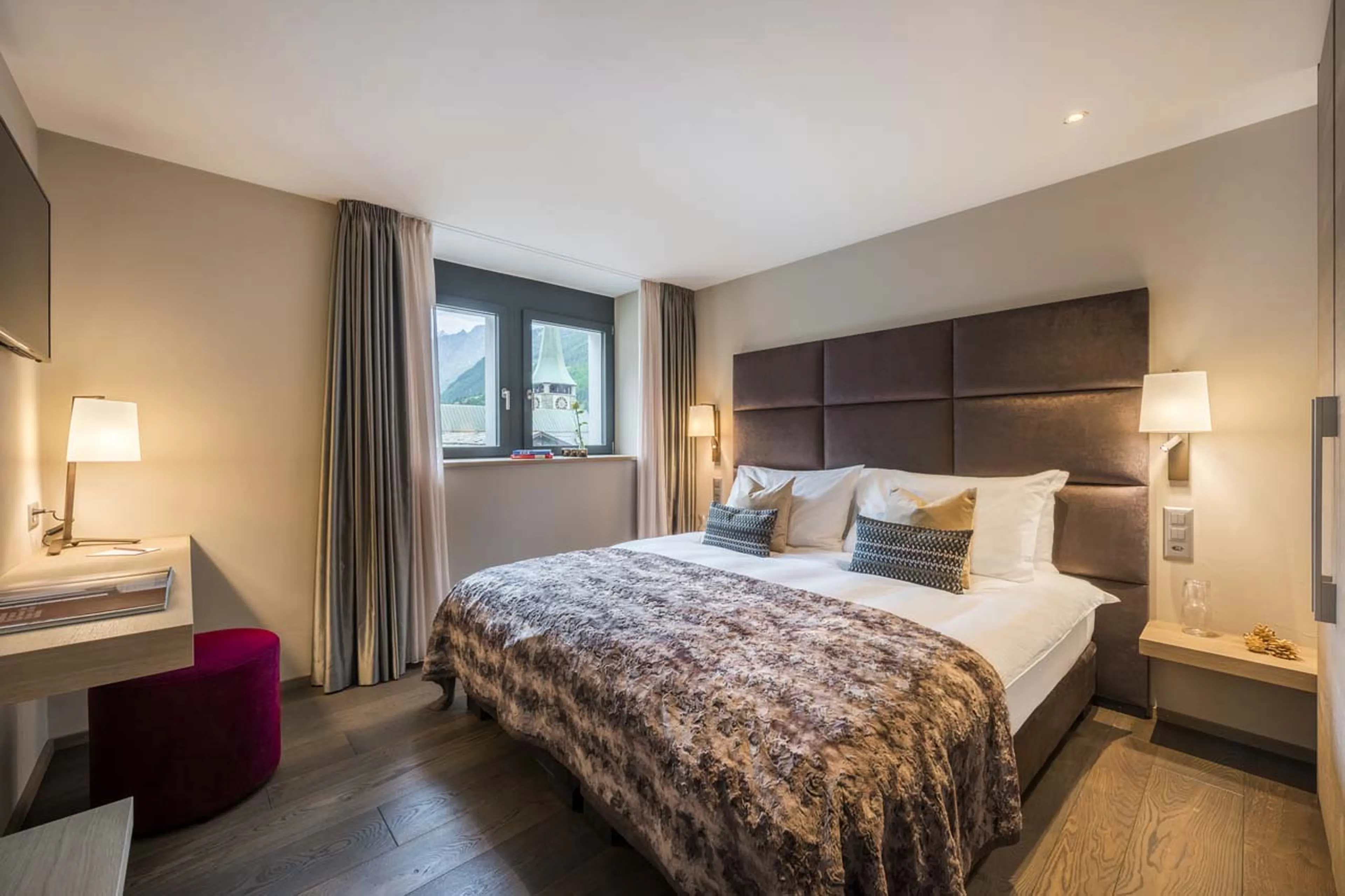 Bedroom six at Christiania Apartment 7 in Zermatt