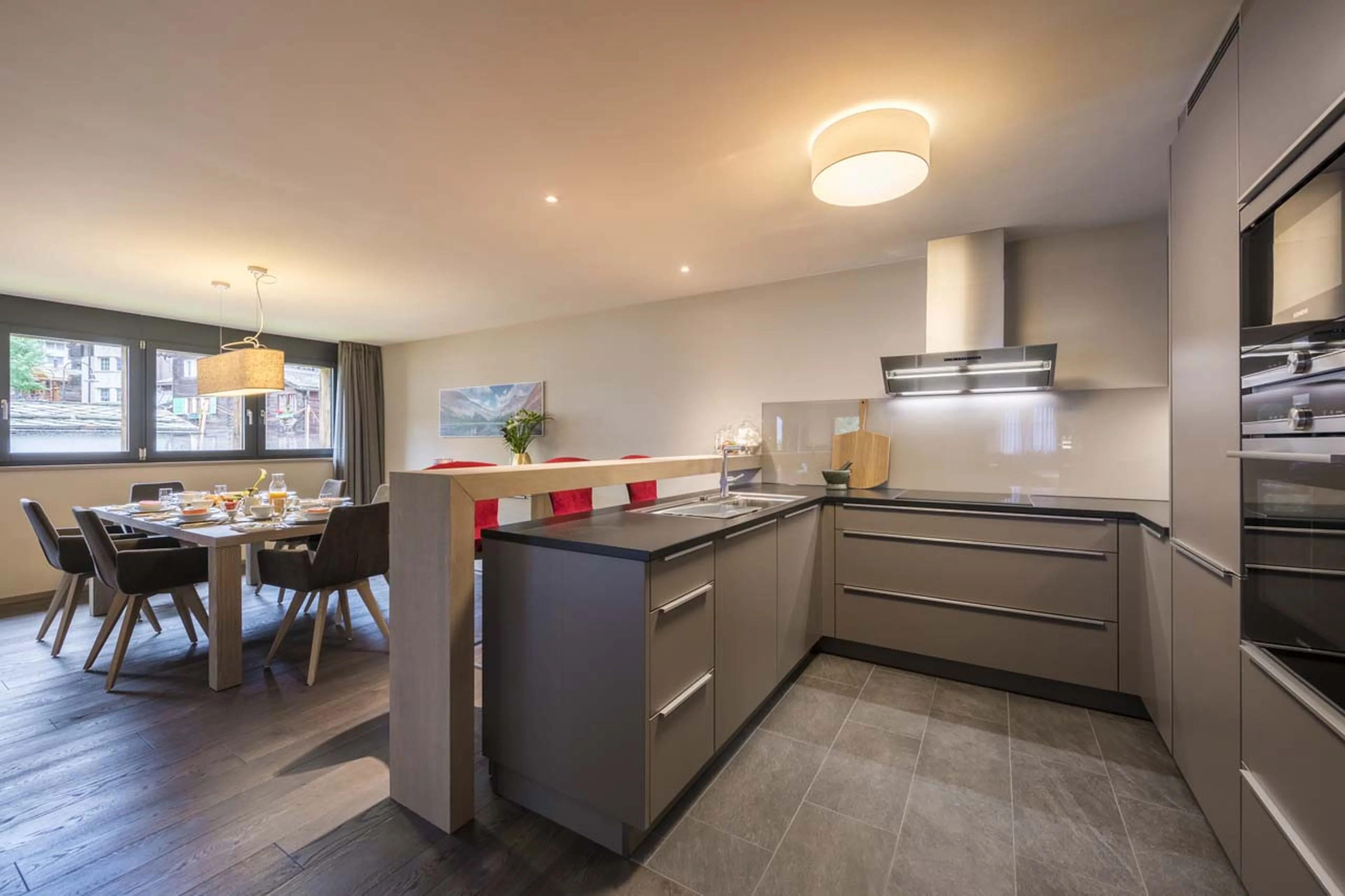 Kitchen at Christiania Apartment 7 in Zermatt