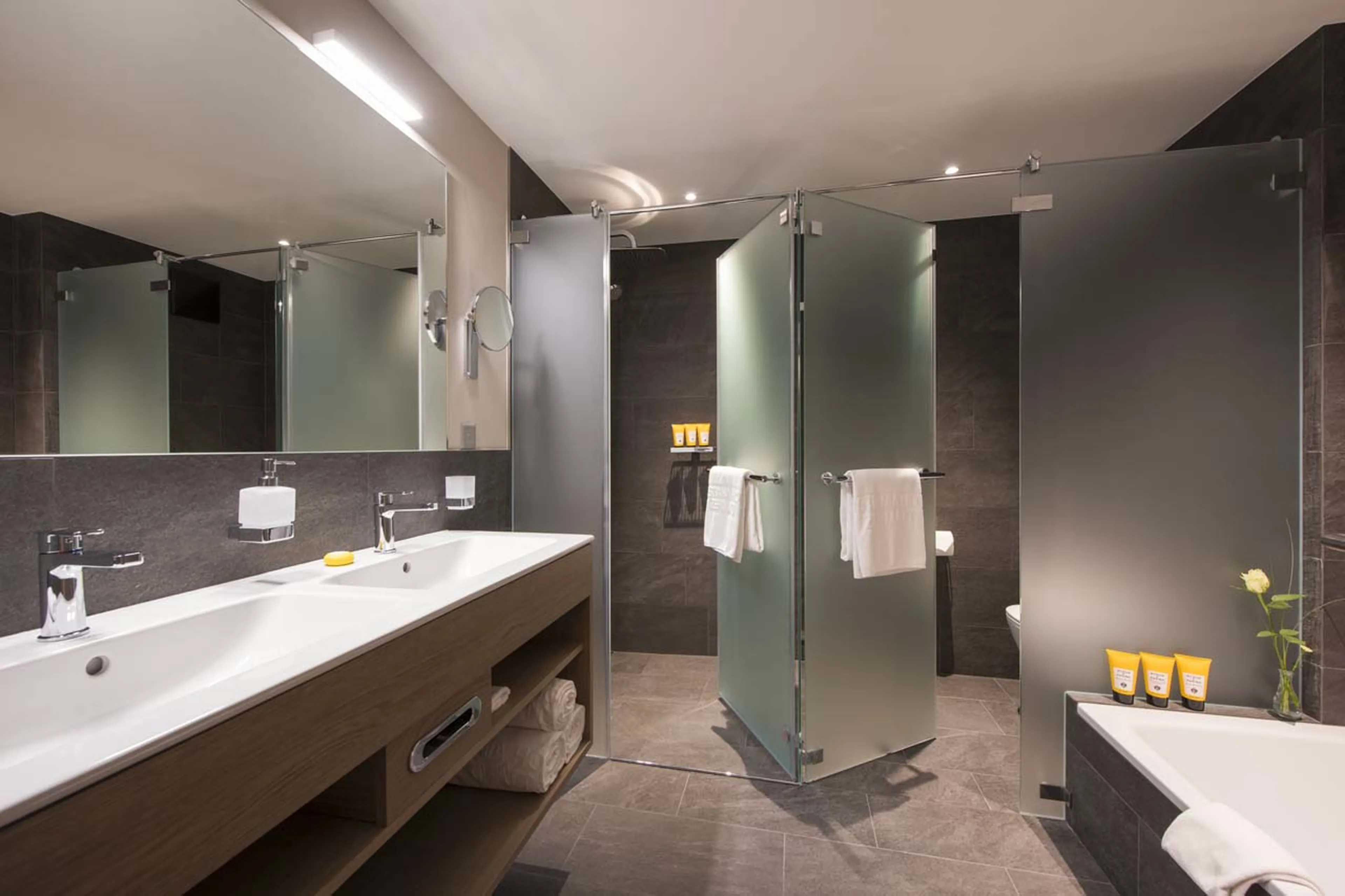 En-suite bathroom at Christiania Penthouse in Zermatt