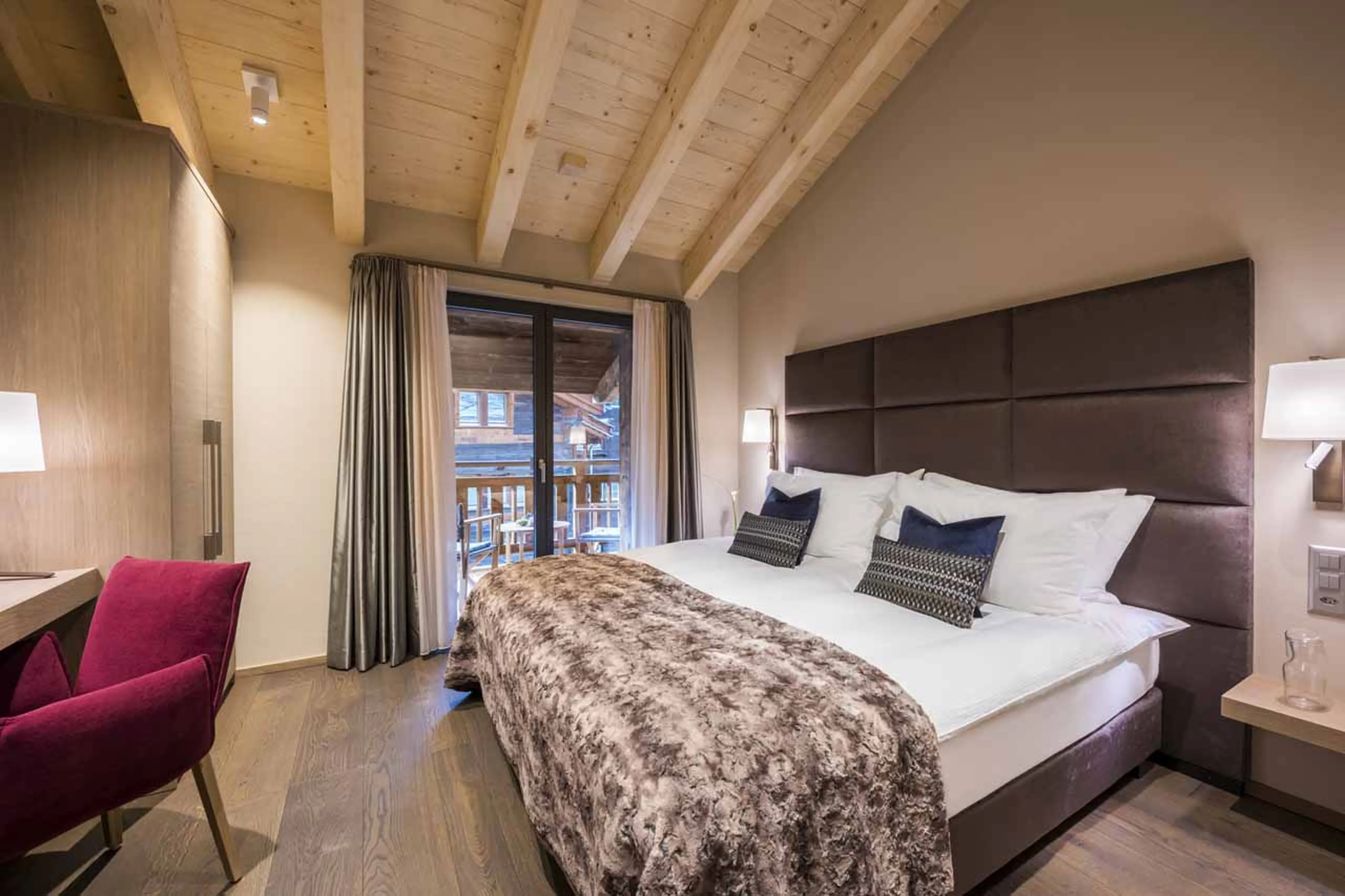 Bedroom two in Christiania Penthouse in Zermatt