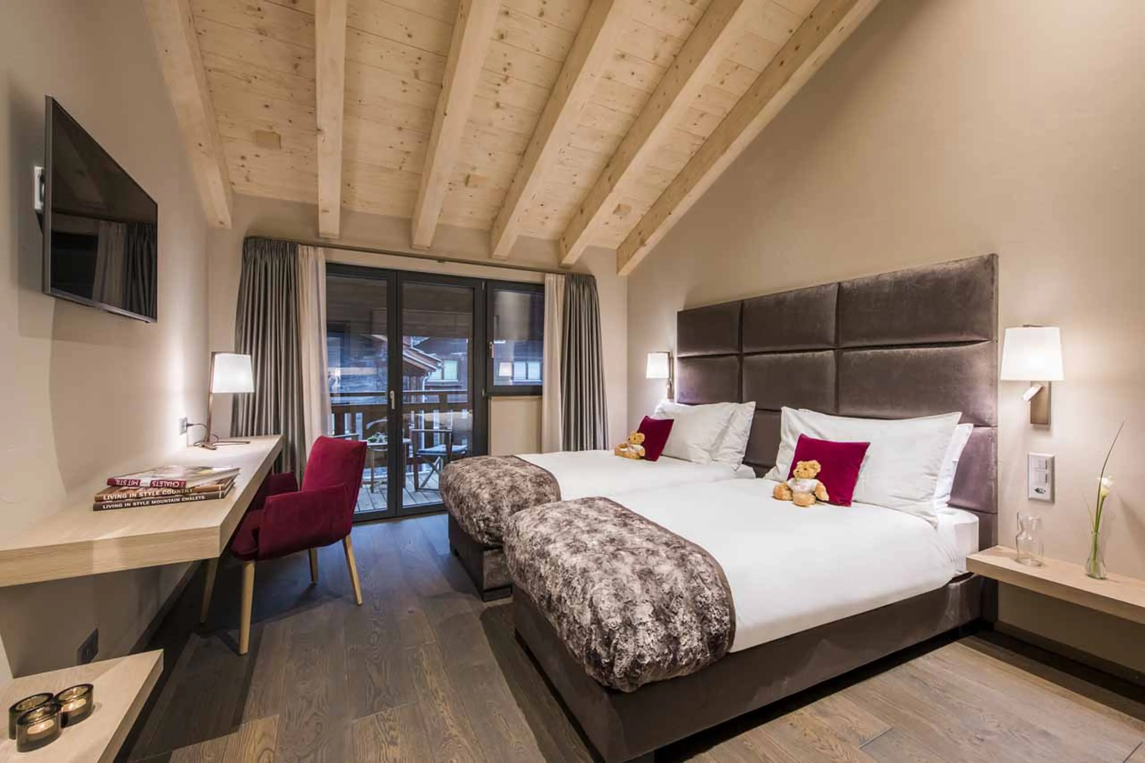 Bedroom three at Christiania Penthouse in Zermatt