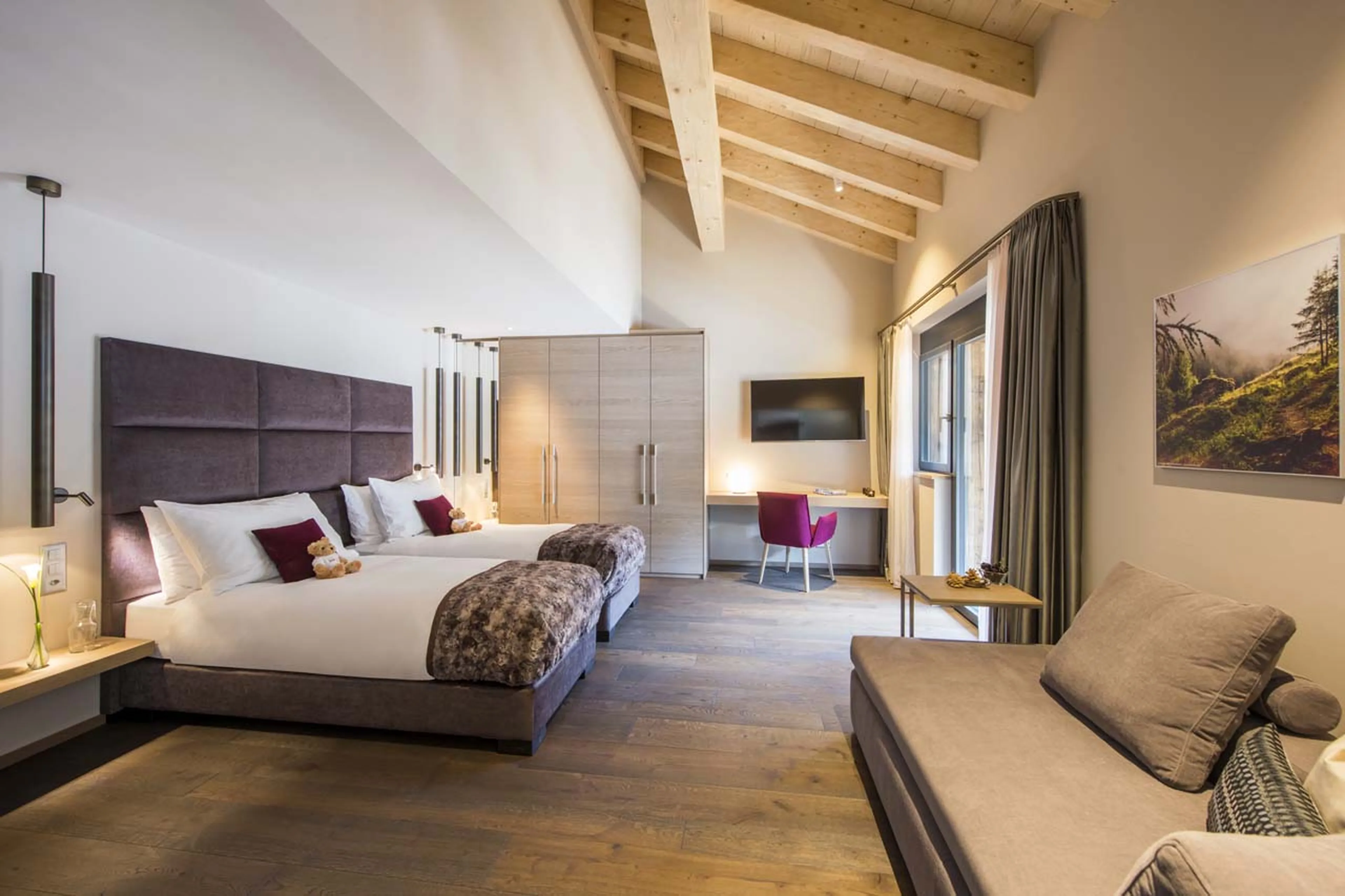 Bedroom five at Christiania Penthouse in Zermatt