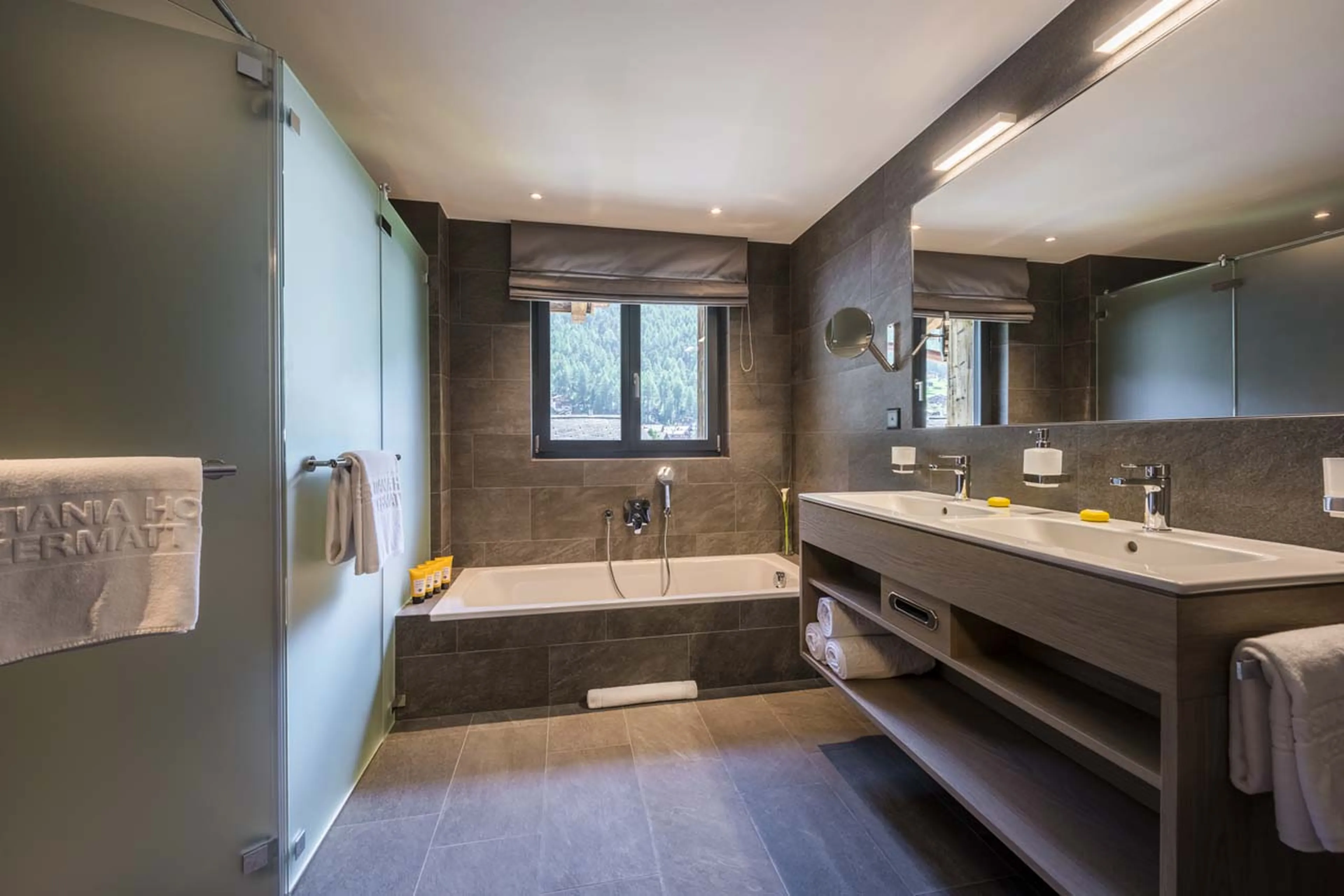 Bathroom six at Christiania Penthouse in Zermatt