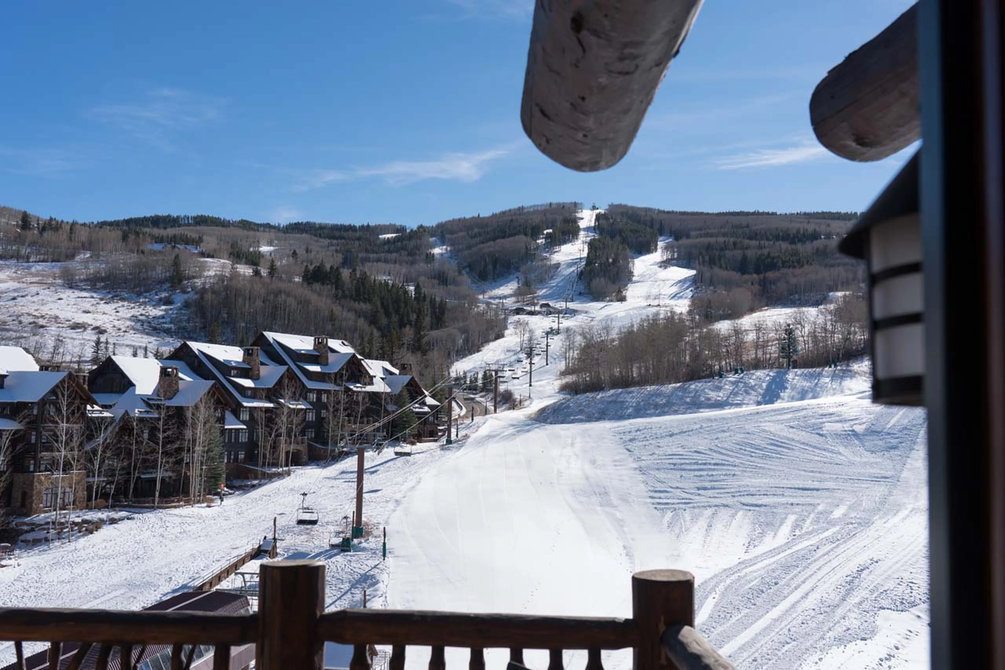 Balcony views at Colorado Lodge in Beaver Creek