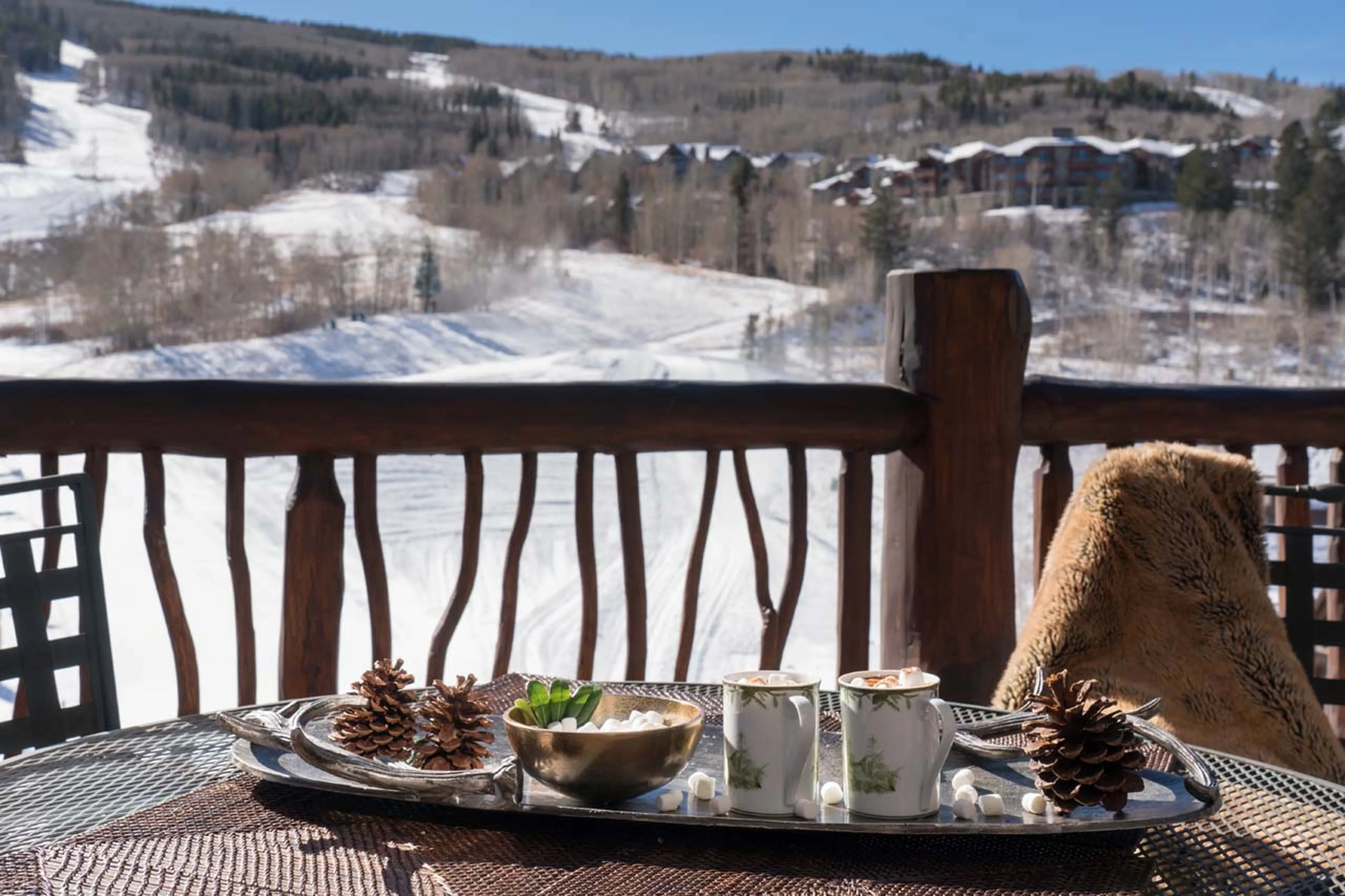 Relax on the balcony of Colorado Lodge in Beaver Creek