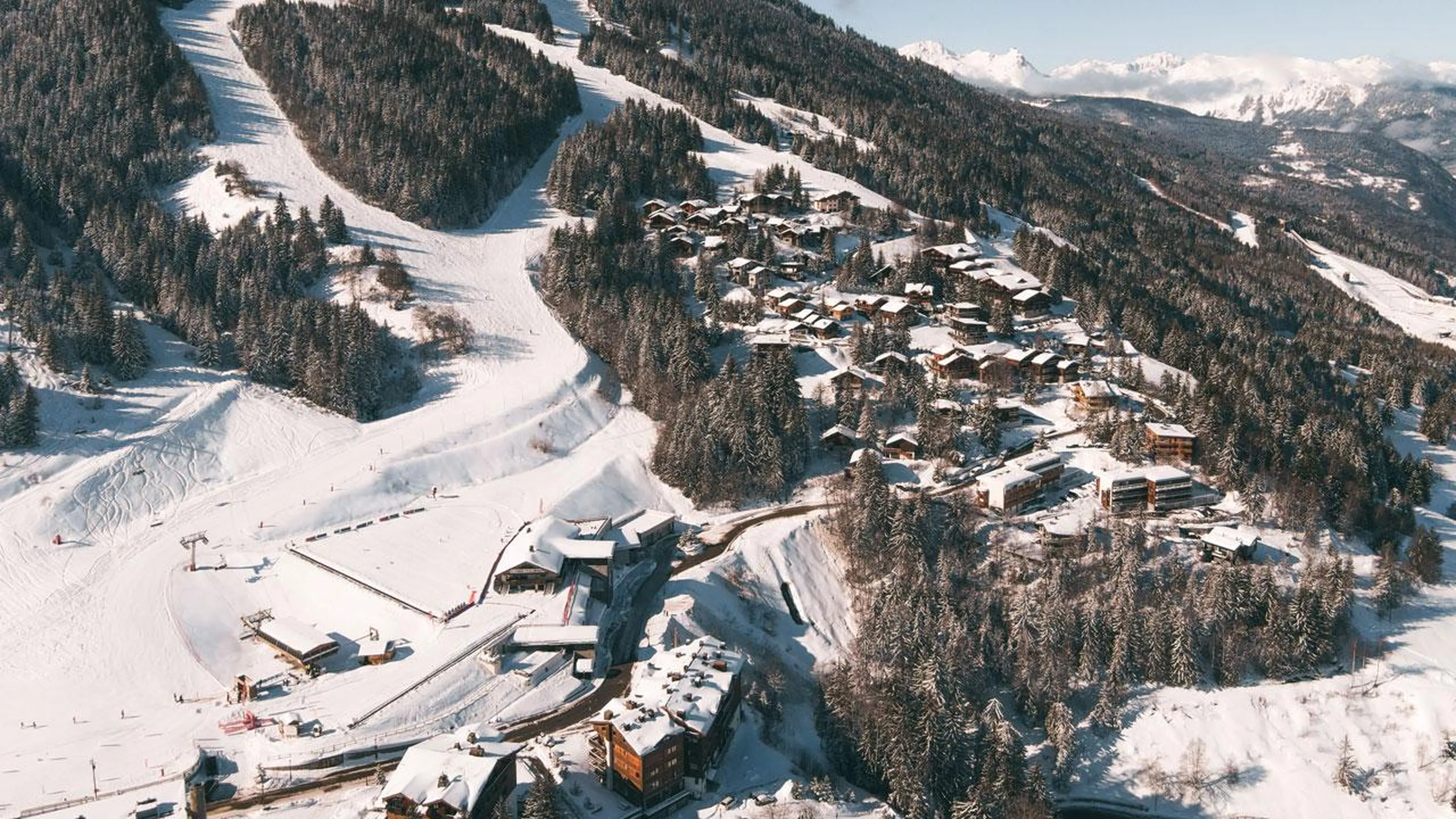 Aerial view of Courchevel Village