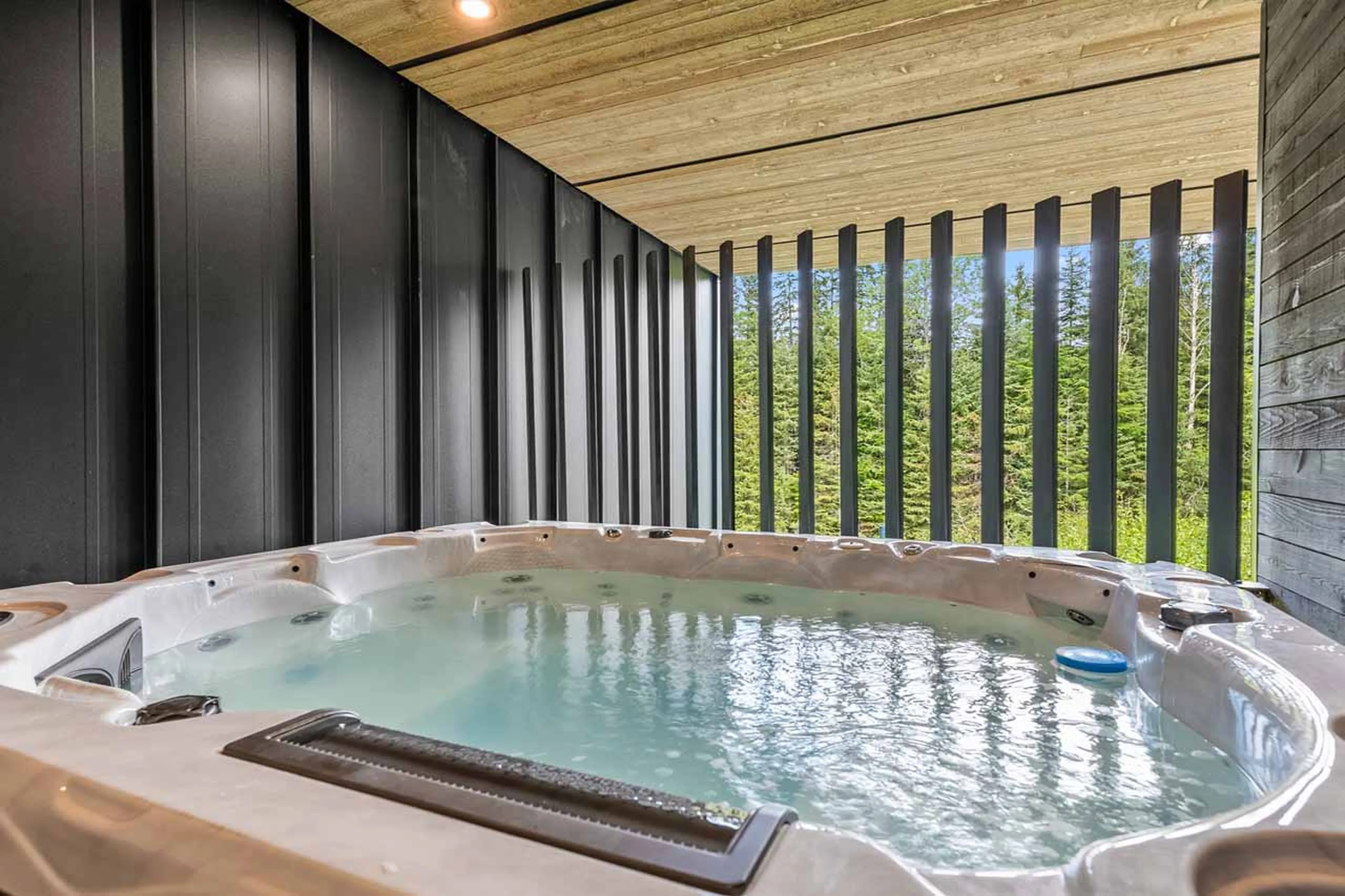Indoor hot tub at Cypress Sky Retreat in Whistler