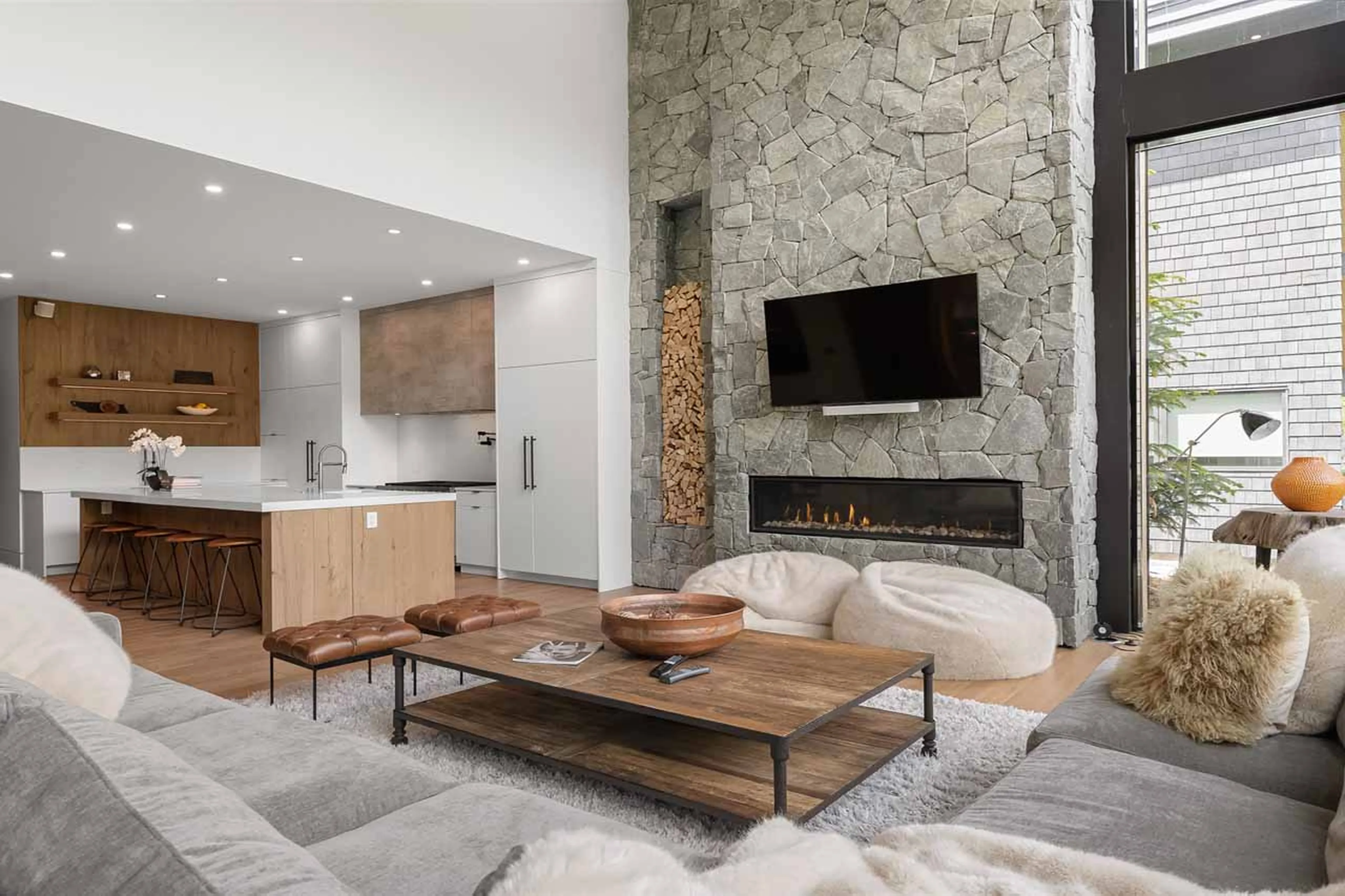 Living area at Cypress Sky Retreat in Whistler