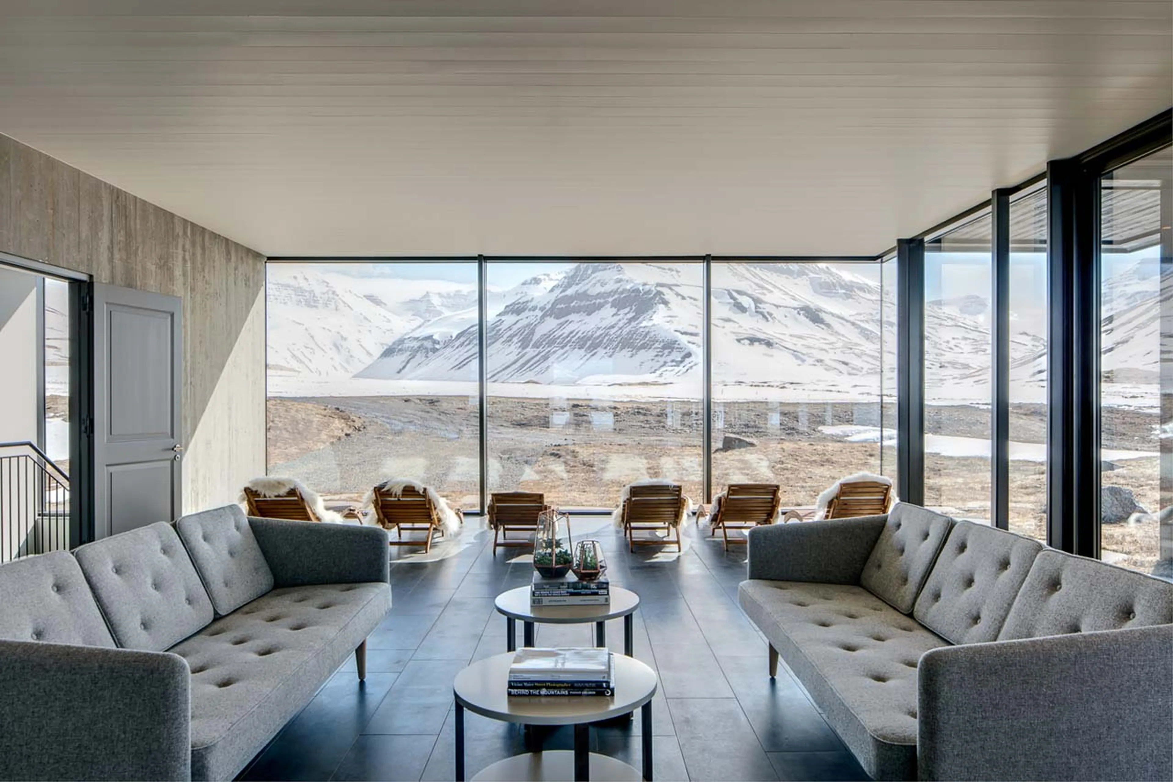 Spa lounge at Deplar Farm in Iceland