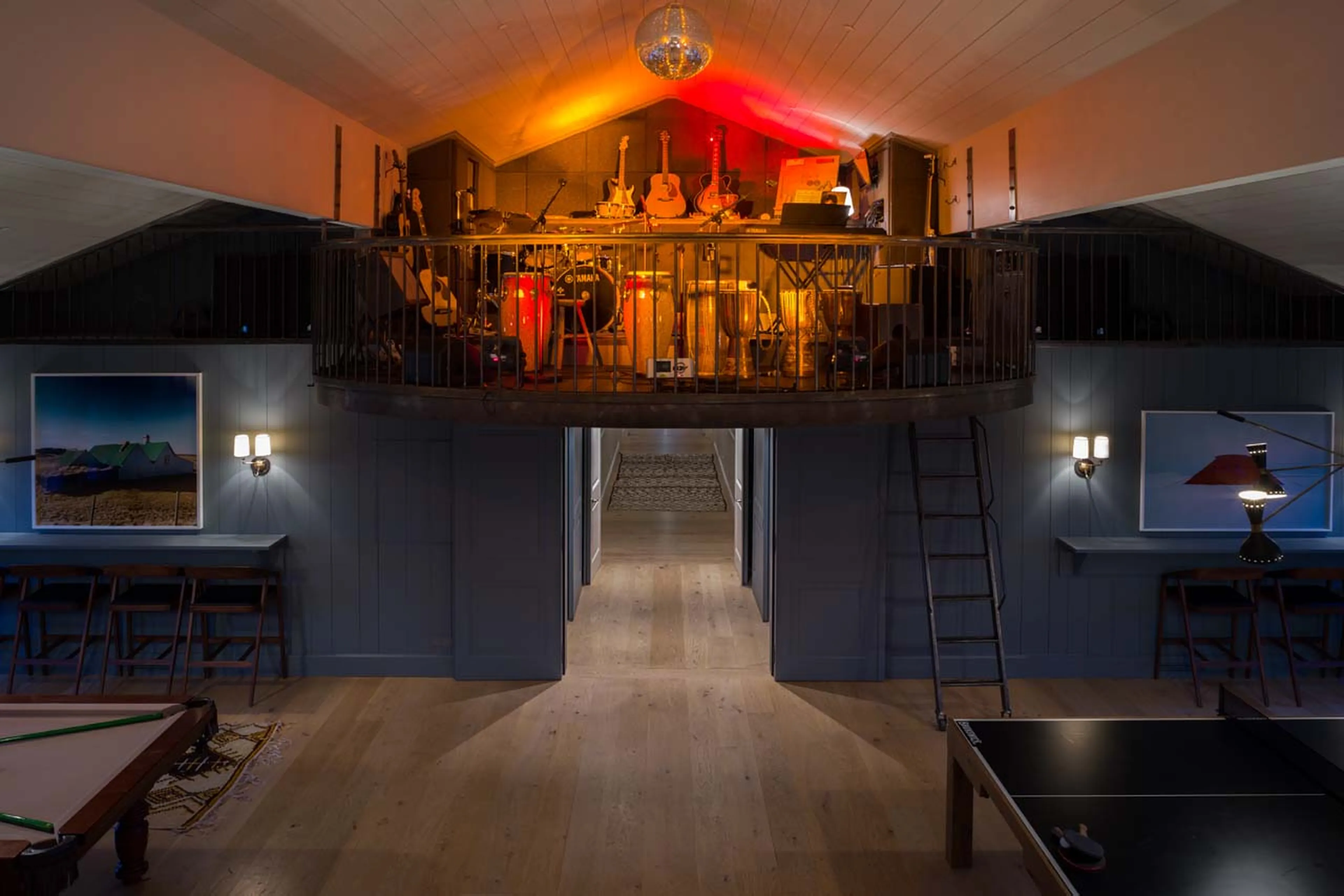 Stage in bar loft at Deplar Farm in Iceland