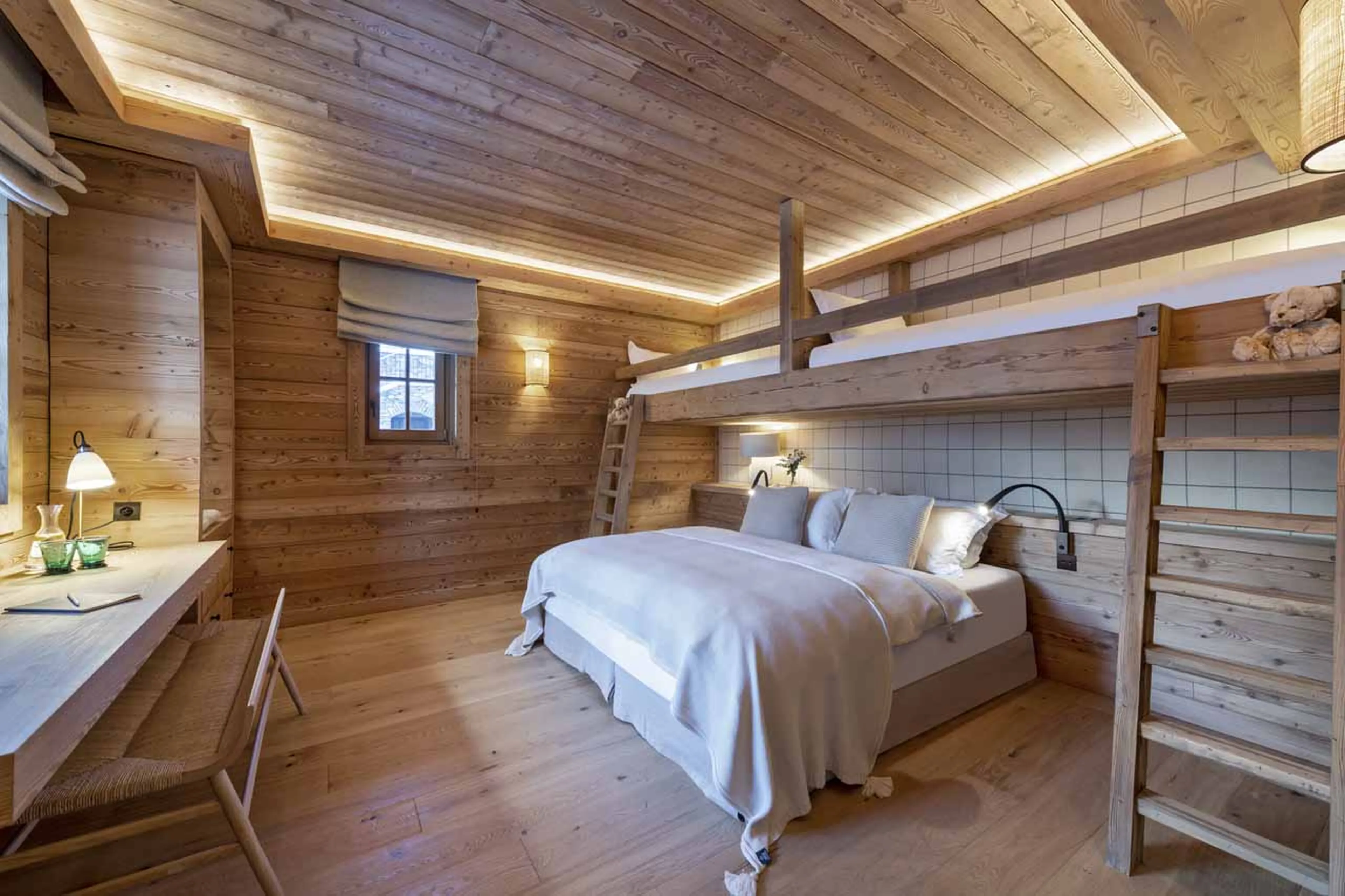 Bedroom one at Chalet Domaine de l'Orme in Meribel