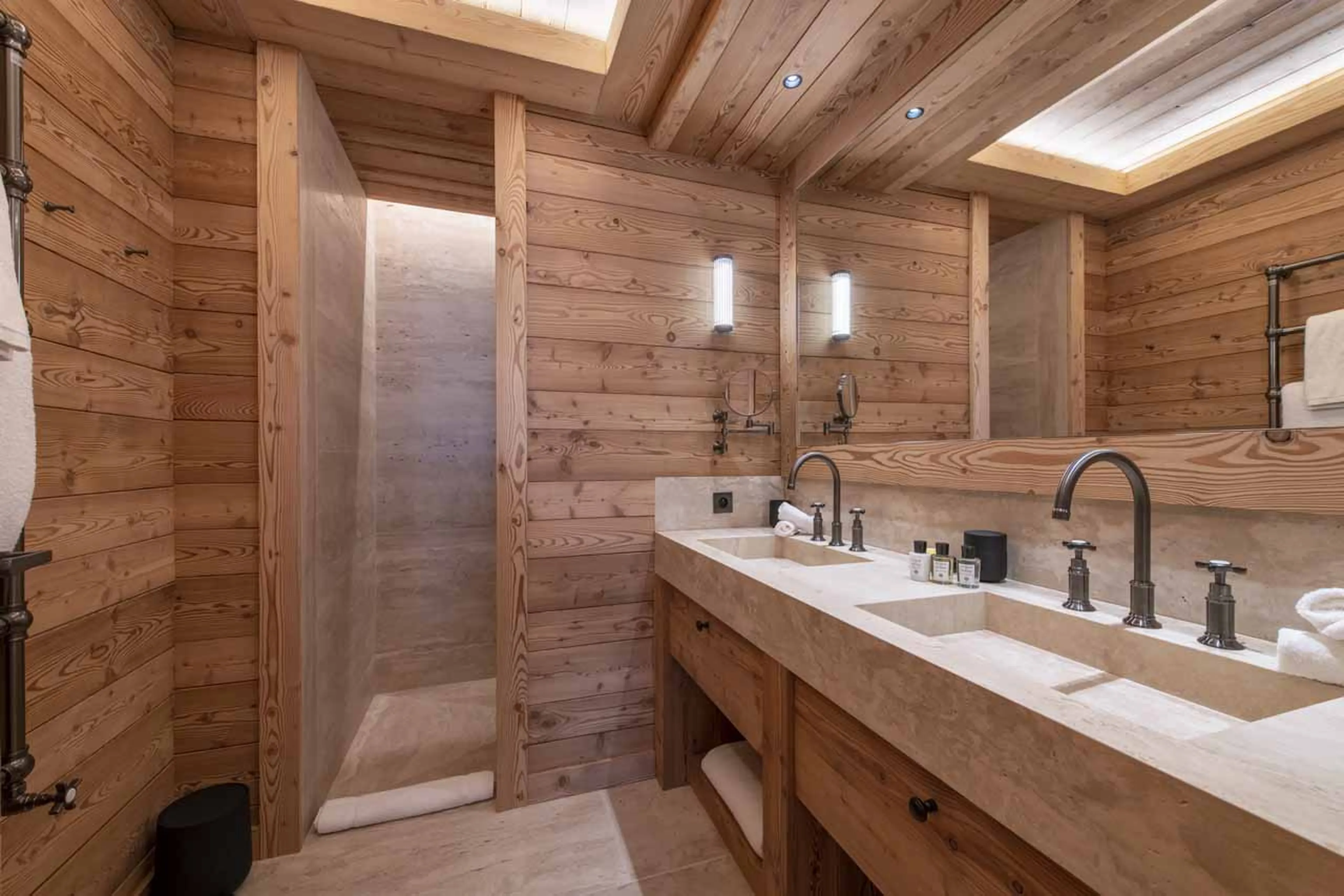 Shower room two at Chalet Domaine de l'Orme in Meribel
