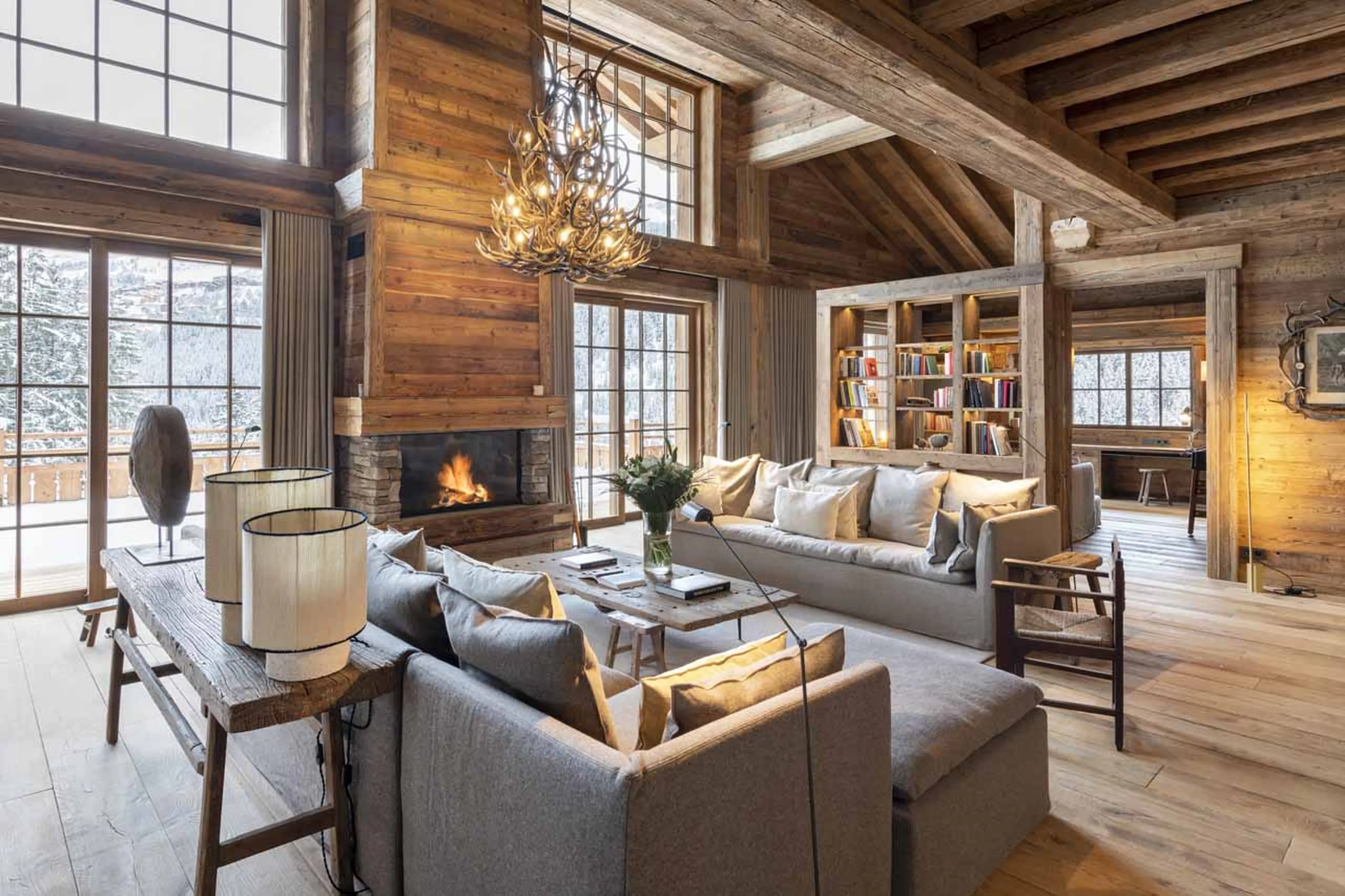 Living room at Chalet Domaine de l'Orme in Meribel