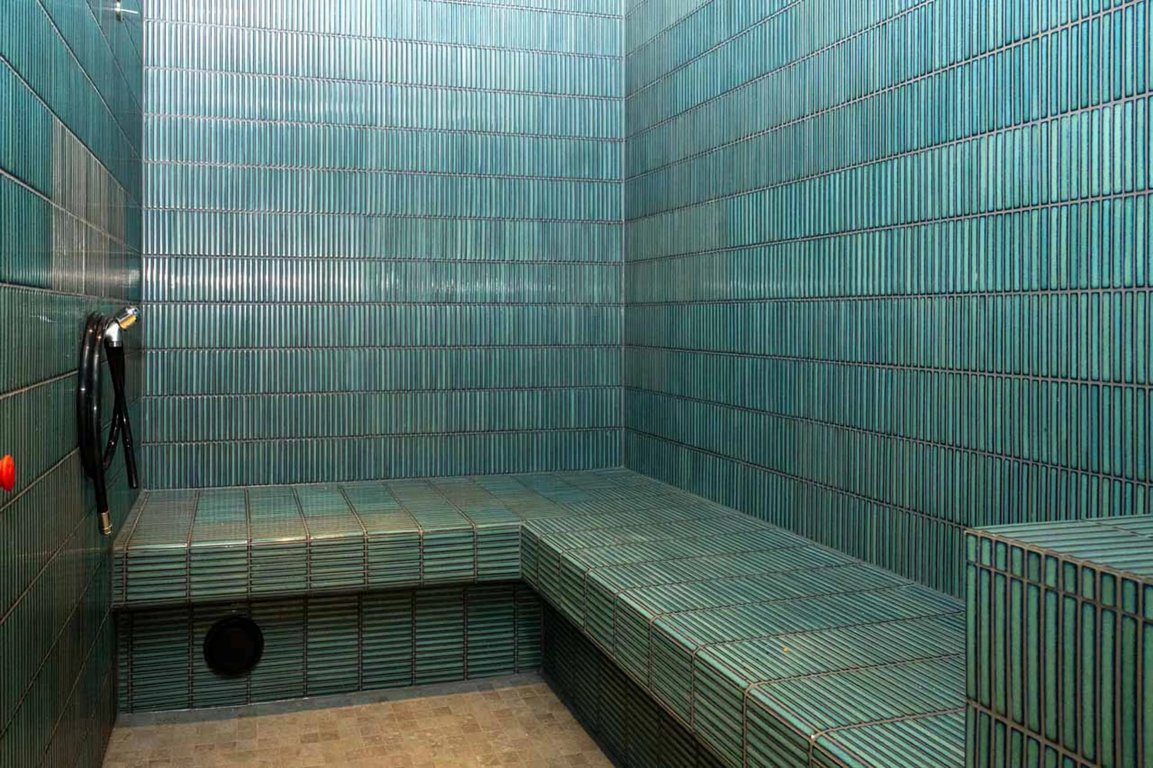 Shared spa steam room at Dufourspitz Lodge in Zermatt