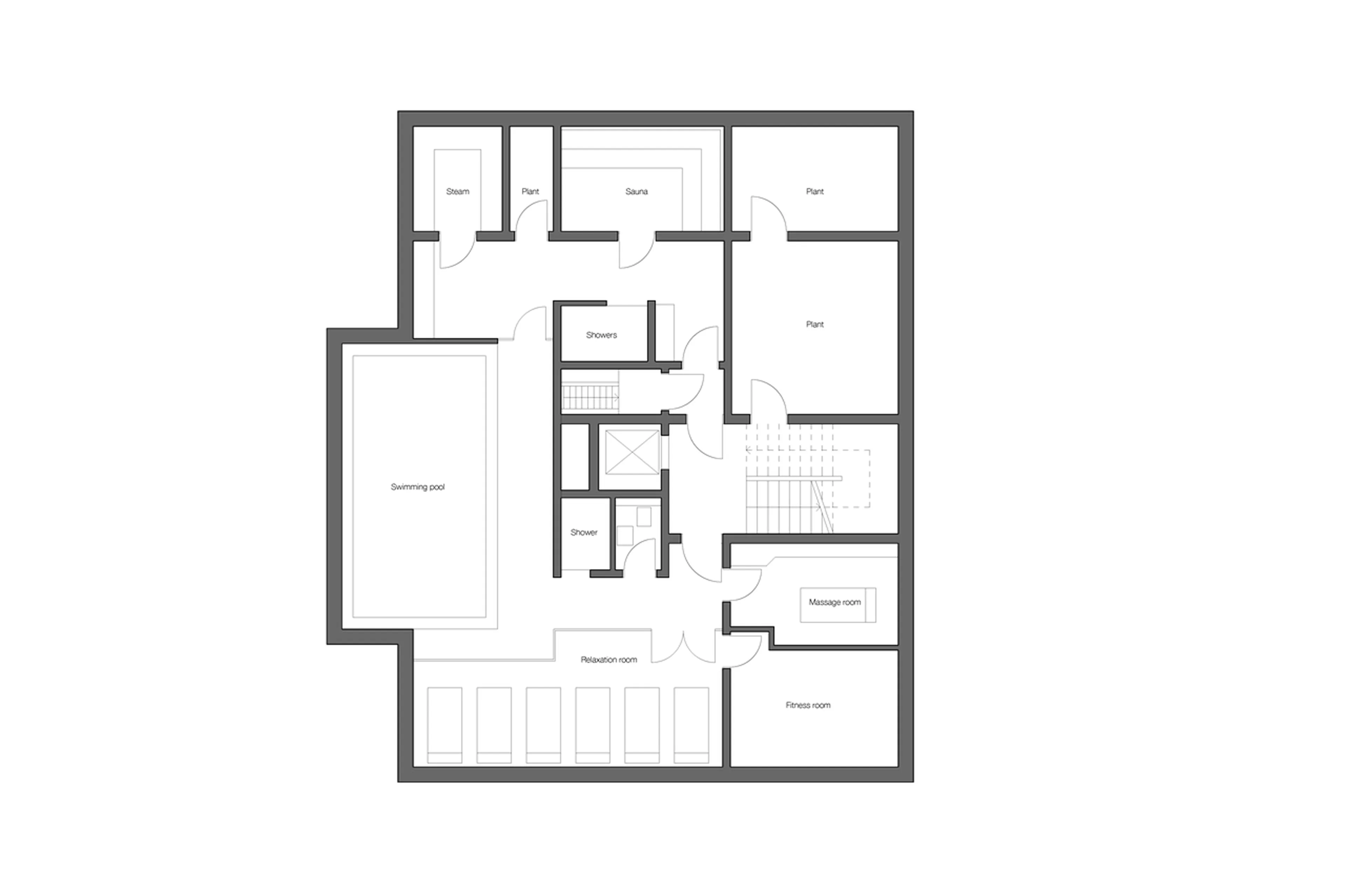 Level -2 floor plan of Apartment Ariana in St Anton