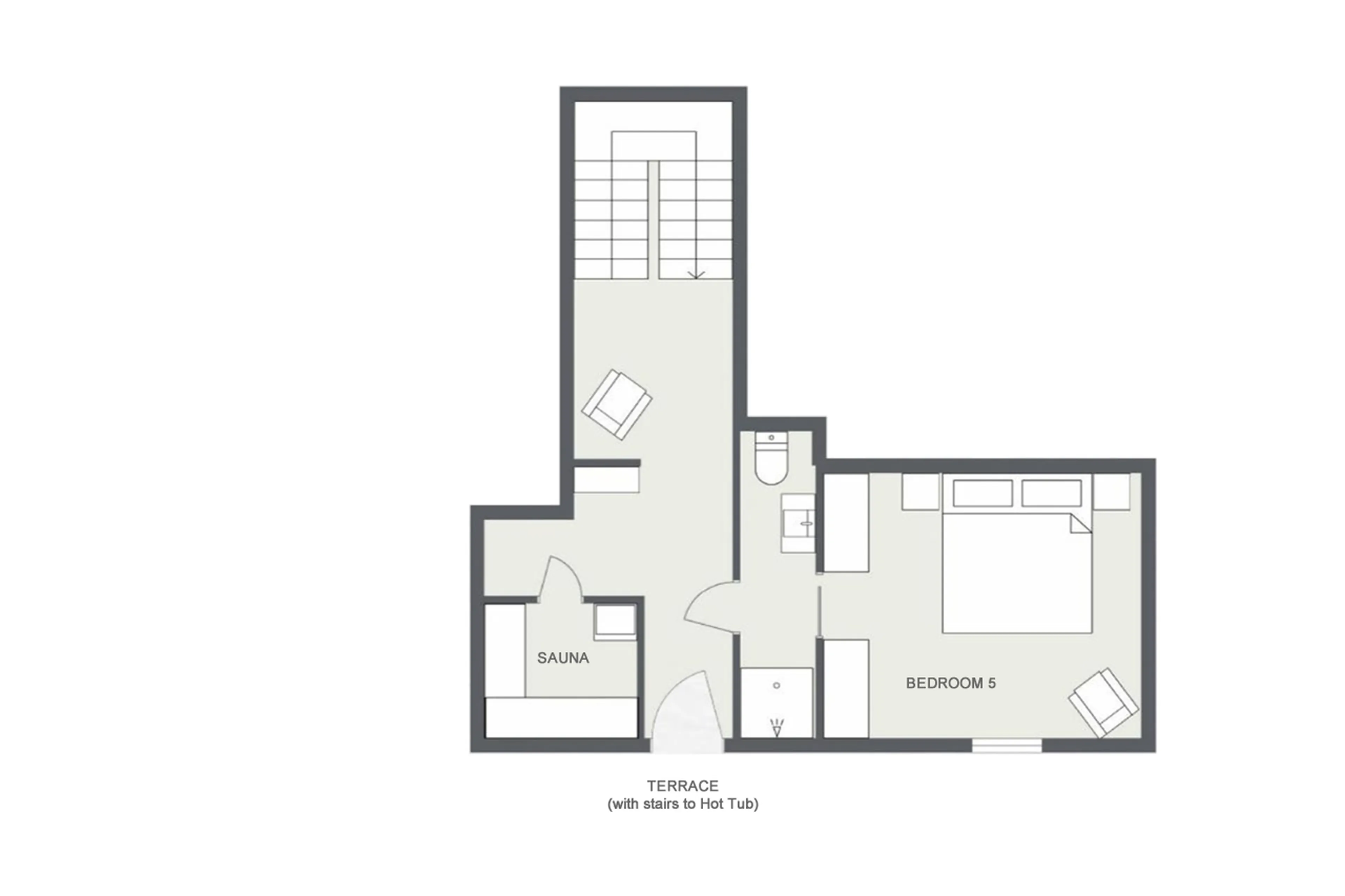 Level -1 floor plan of Ferme de Moudon in Les Gets