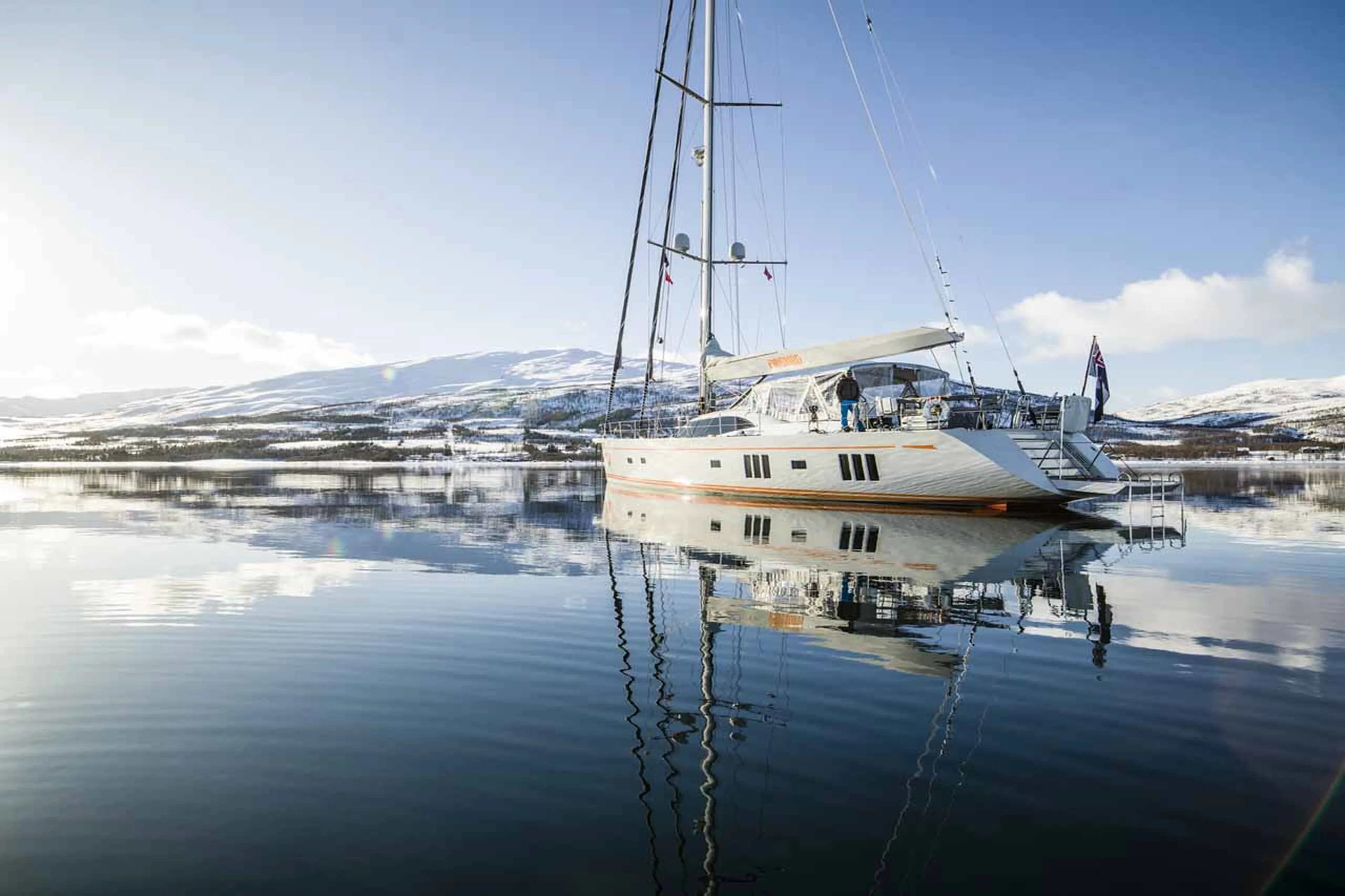 Yacht Firebird in the Lyngen Alps