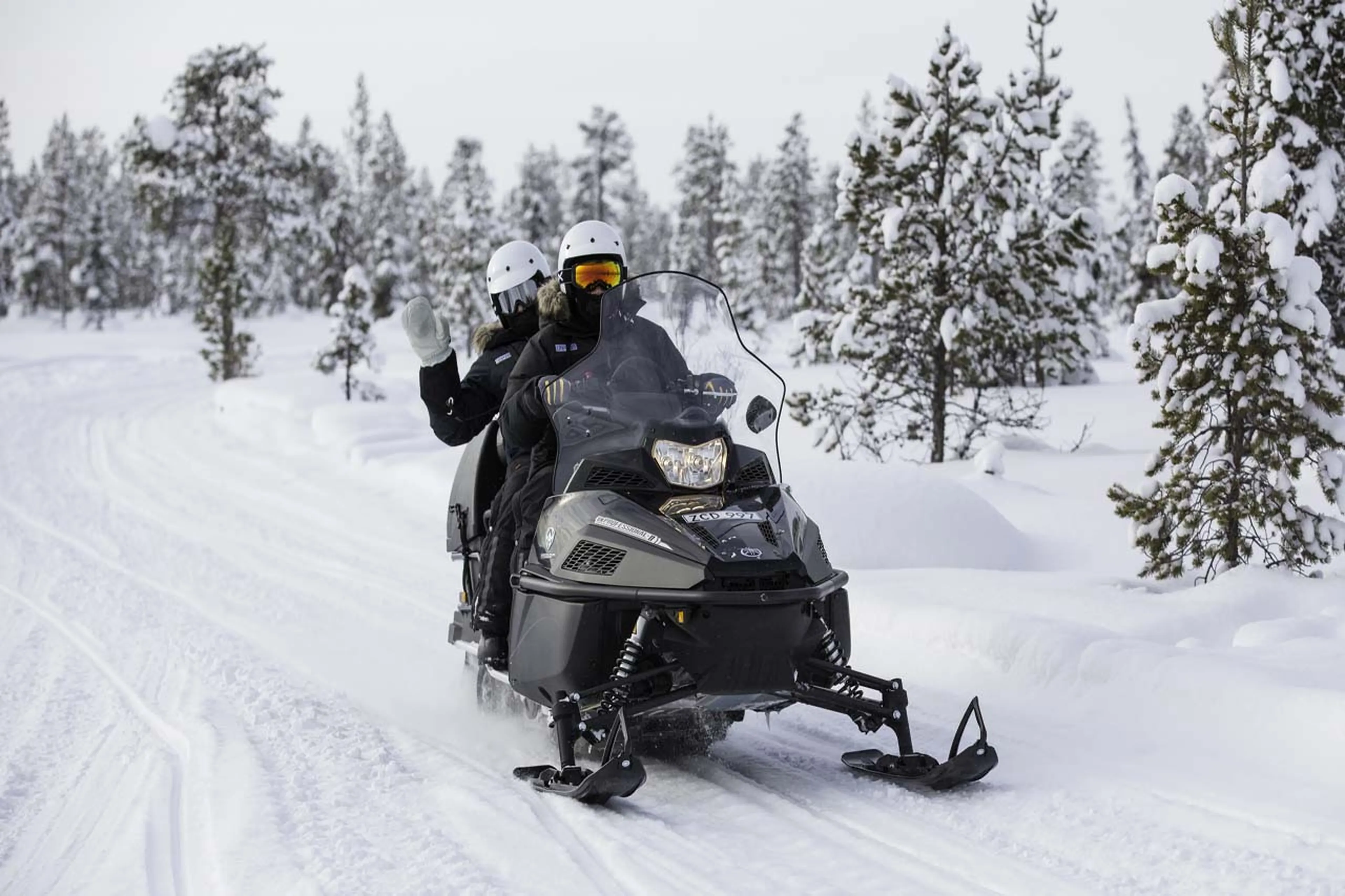 Snowmobiling at Fjellborg Arctic Lodge in Sweden