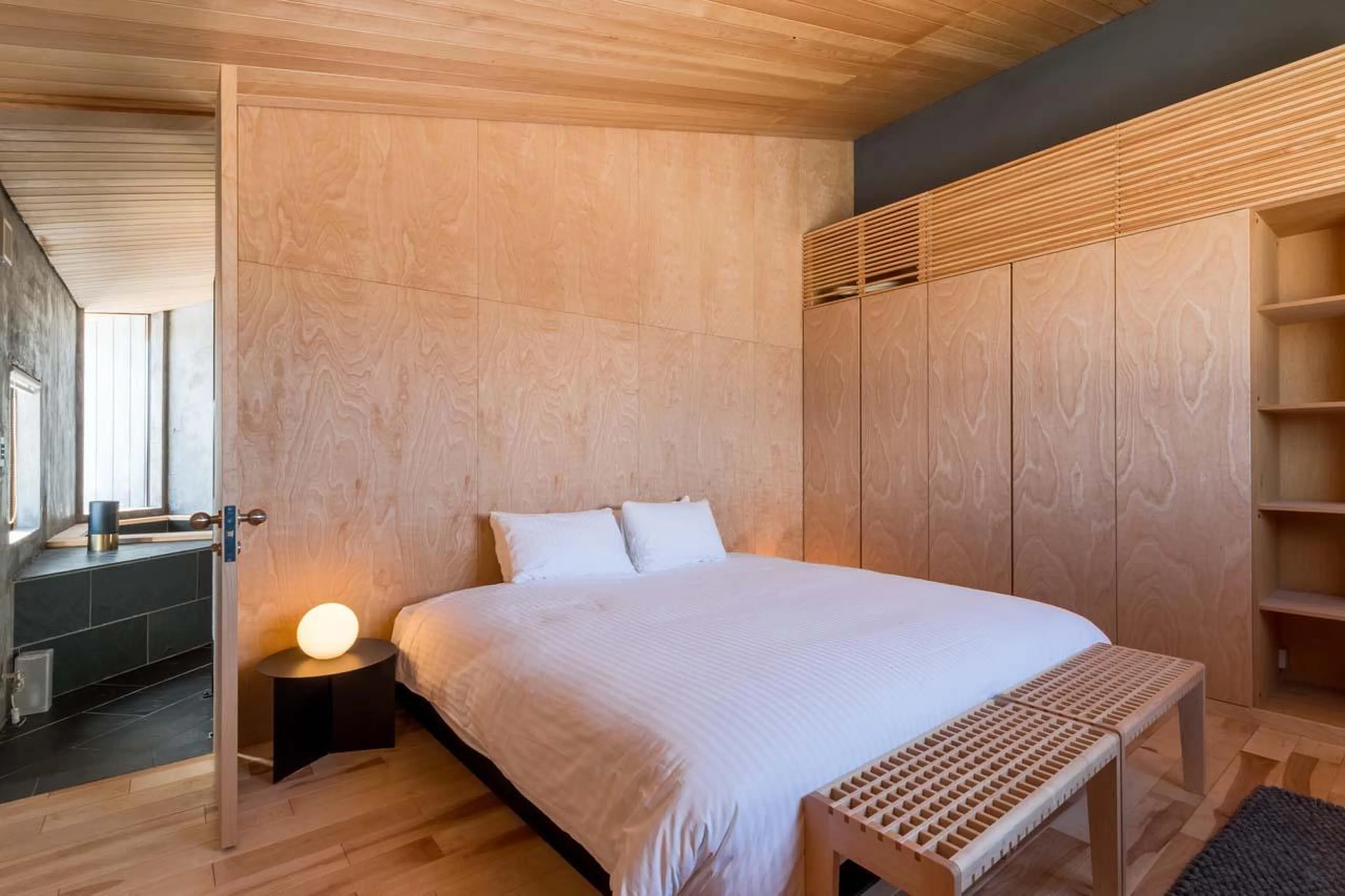 Bedroom with plentiful storage space at Chalet Foxwood E in Niseko
