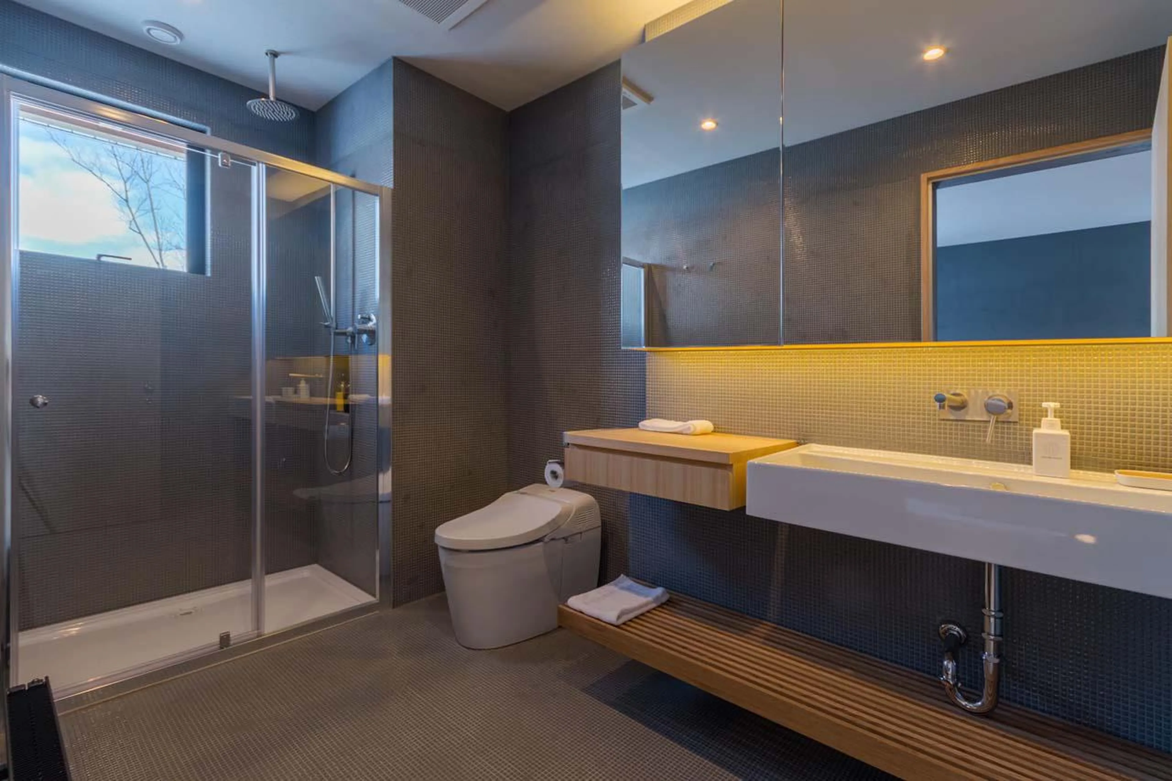 En-suite shower room at Chalet Foxwood E in Niseko