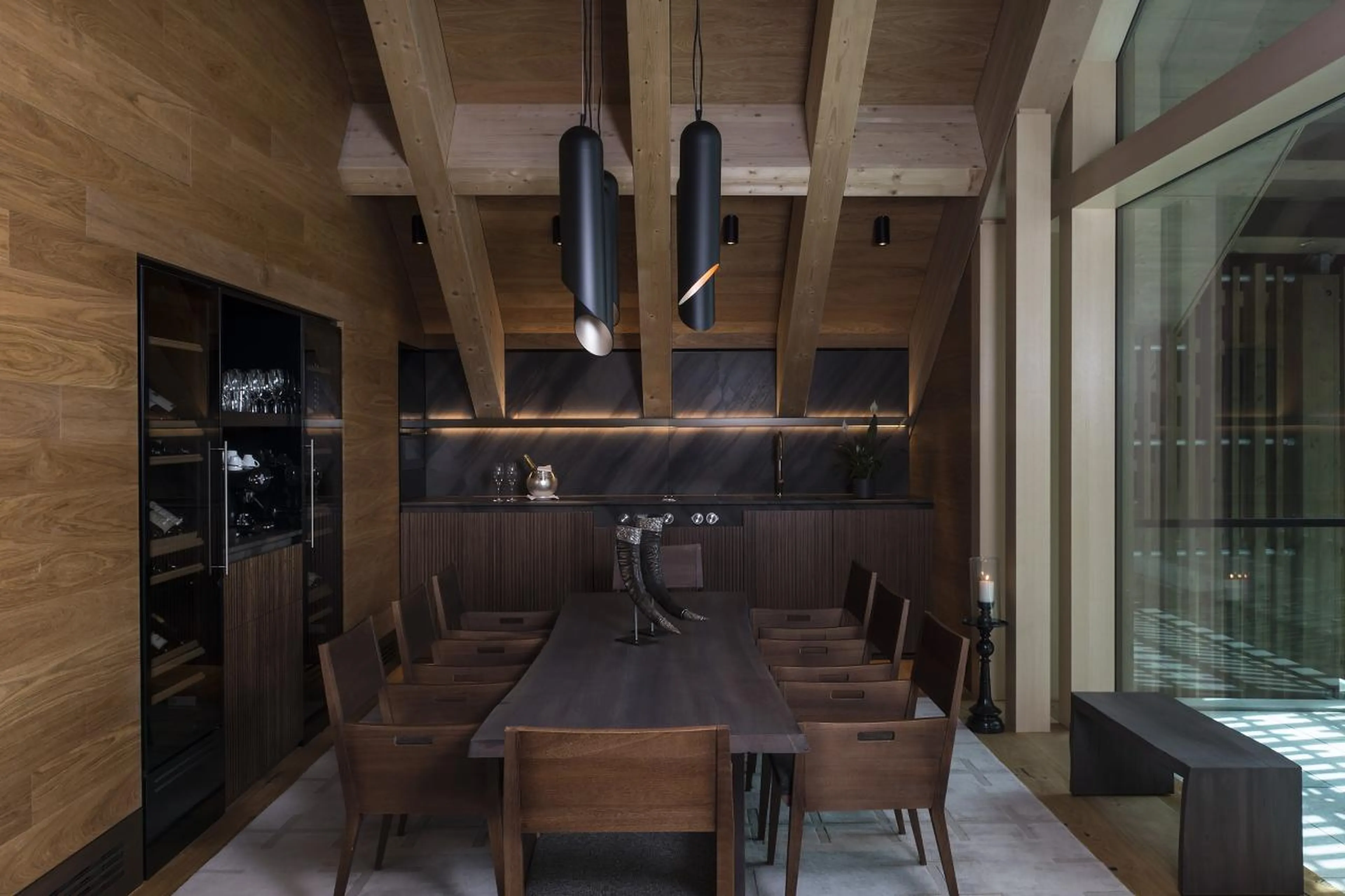 Dining table at Furka Suite in Andermatt