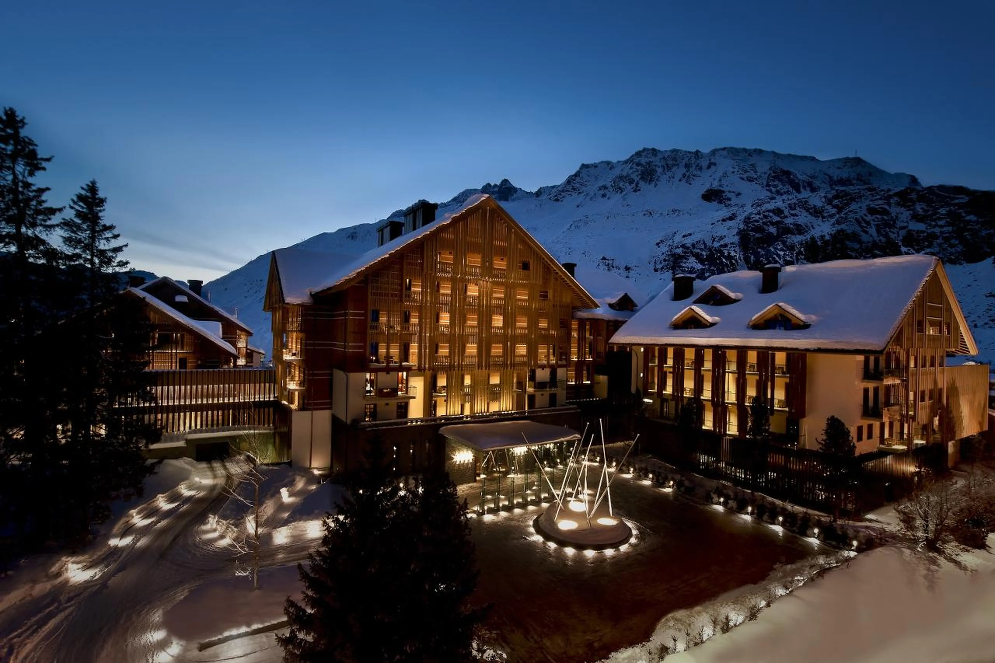 Exterior of the Chedi Hotel in Andermatt