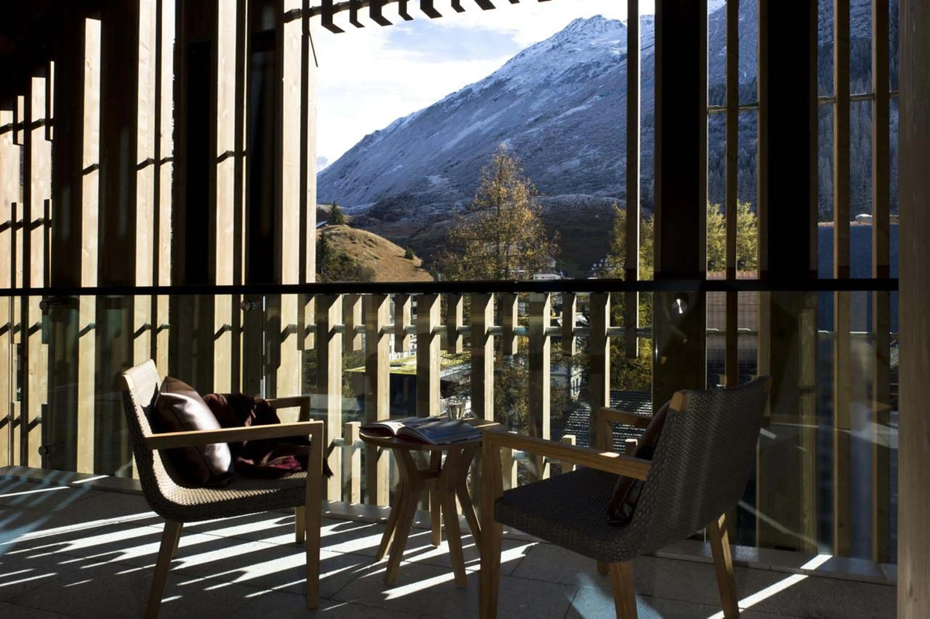 View from the balcony at Gemsstock Suite in Andermatt