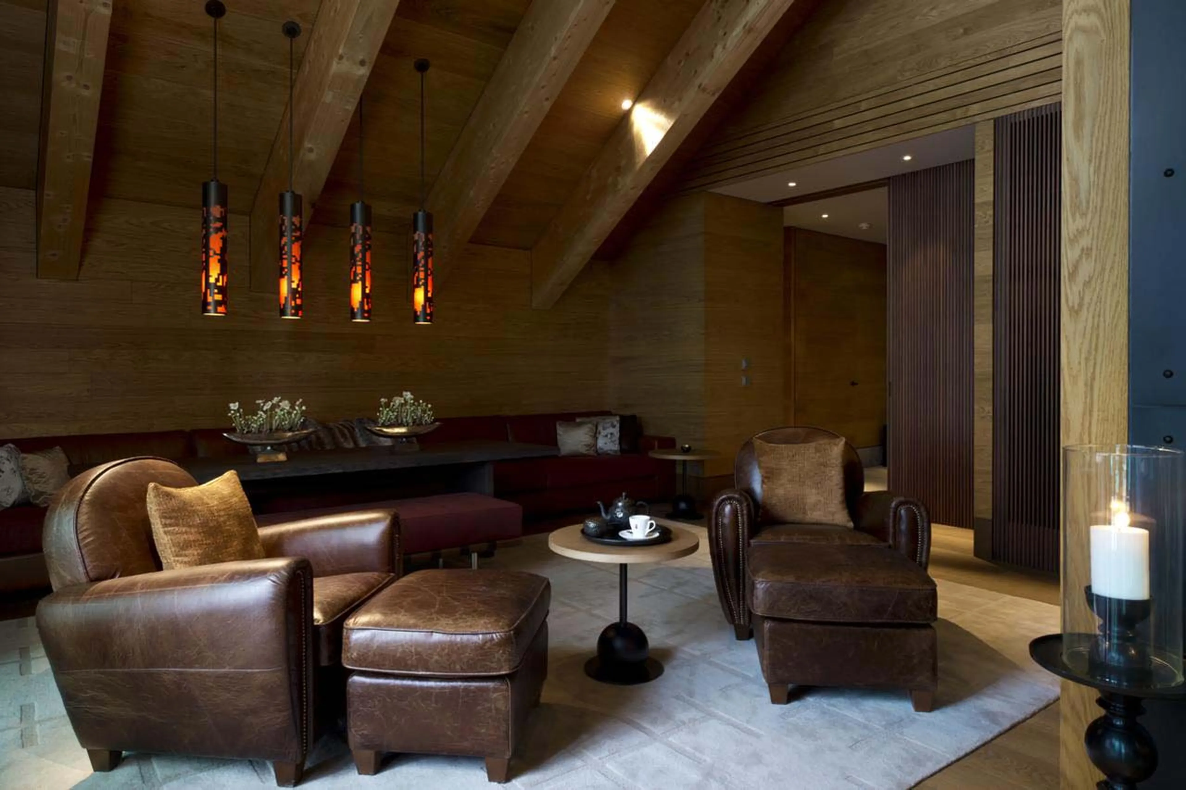Living room in Gemsstock Suite in Andermatt