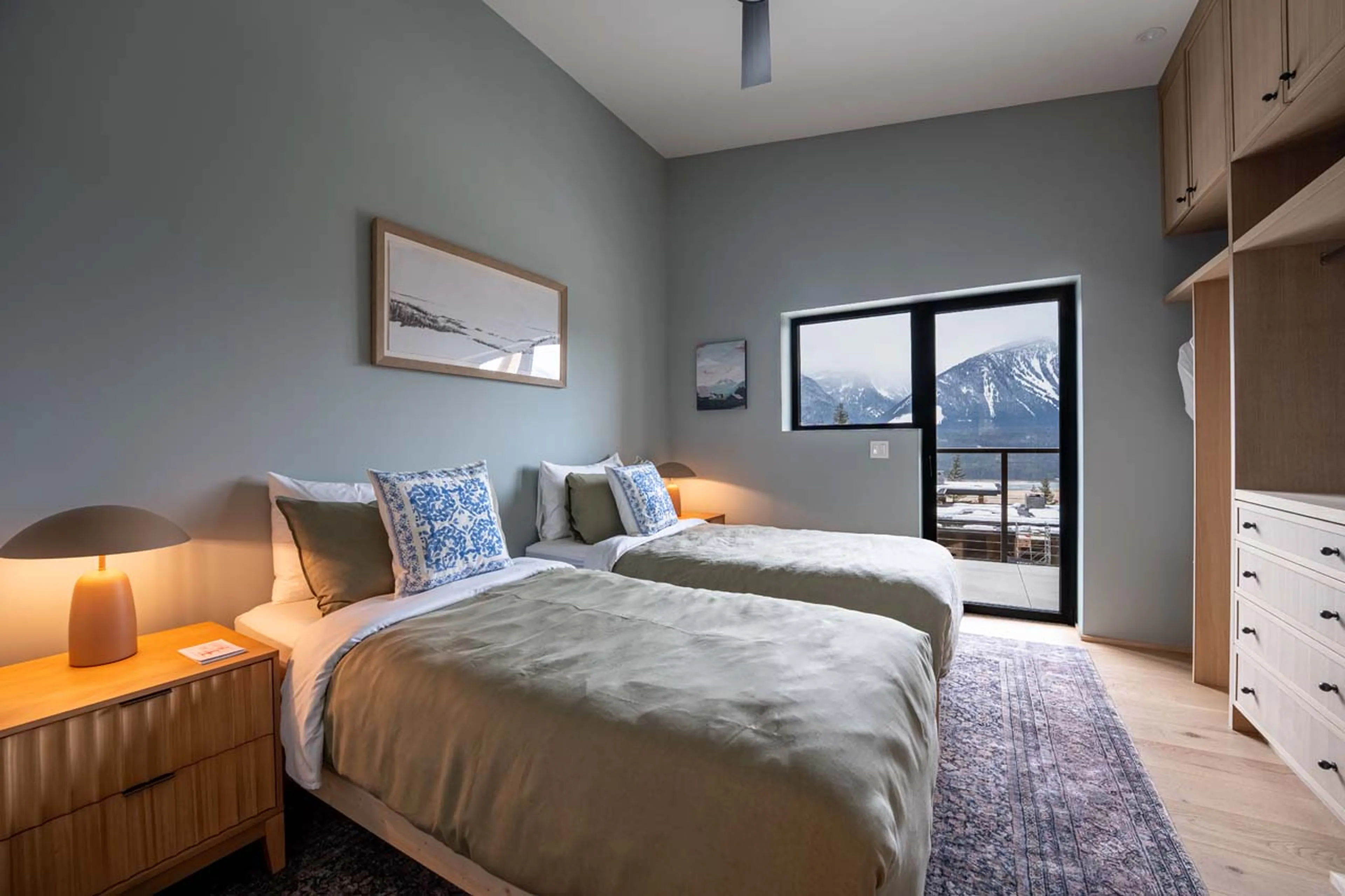 Twin bedroom in Ghost Peak Chalet, Revelstoke