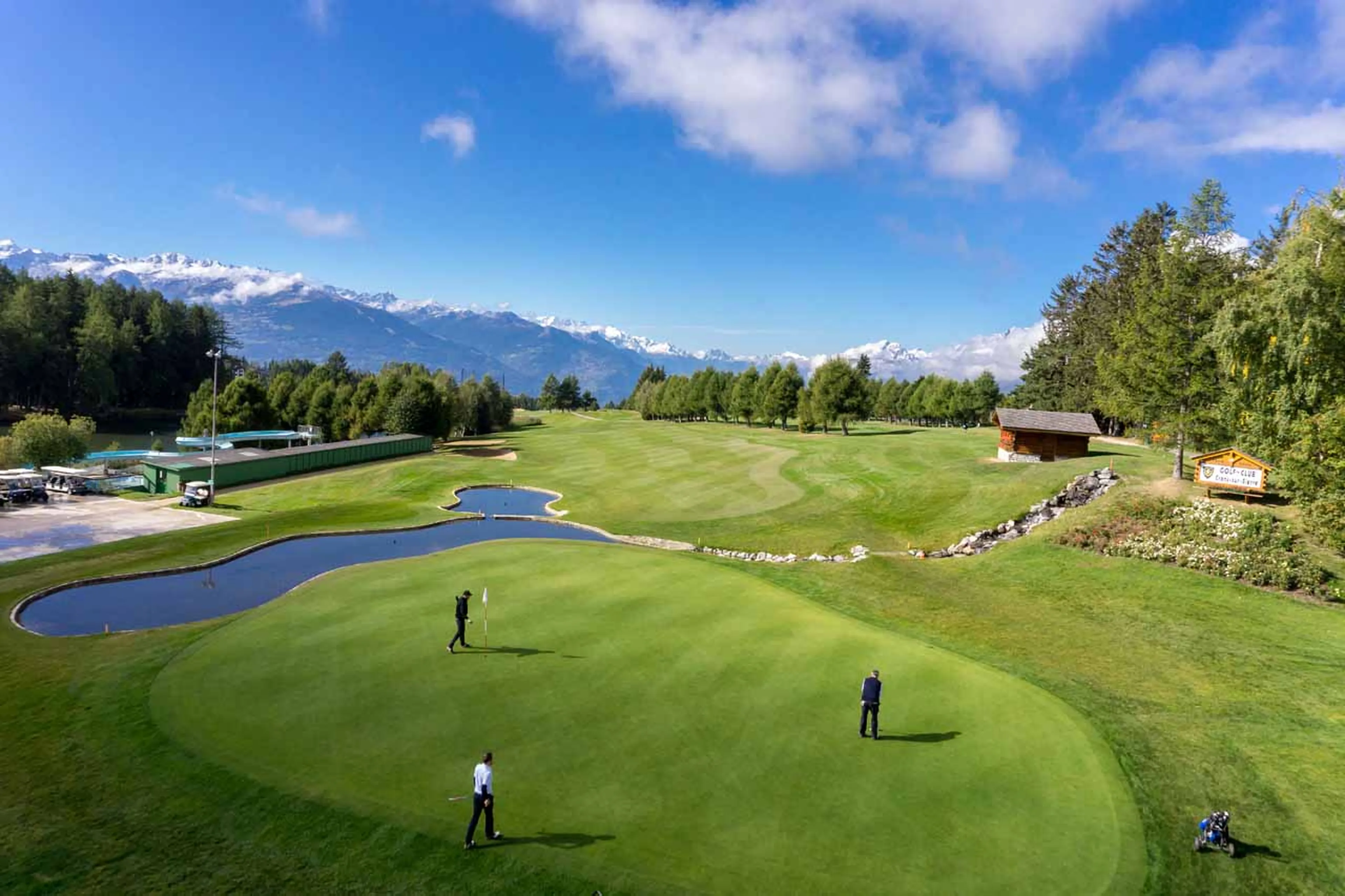 Golfing in Crans Montana