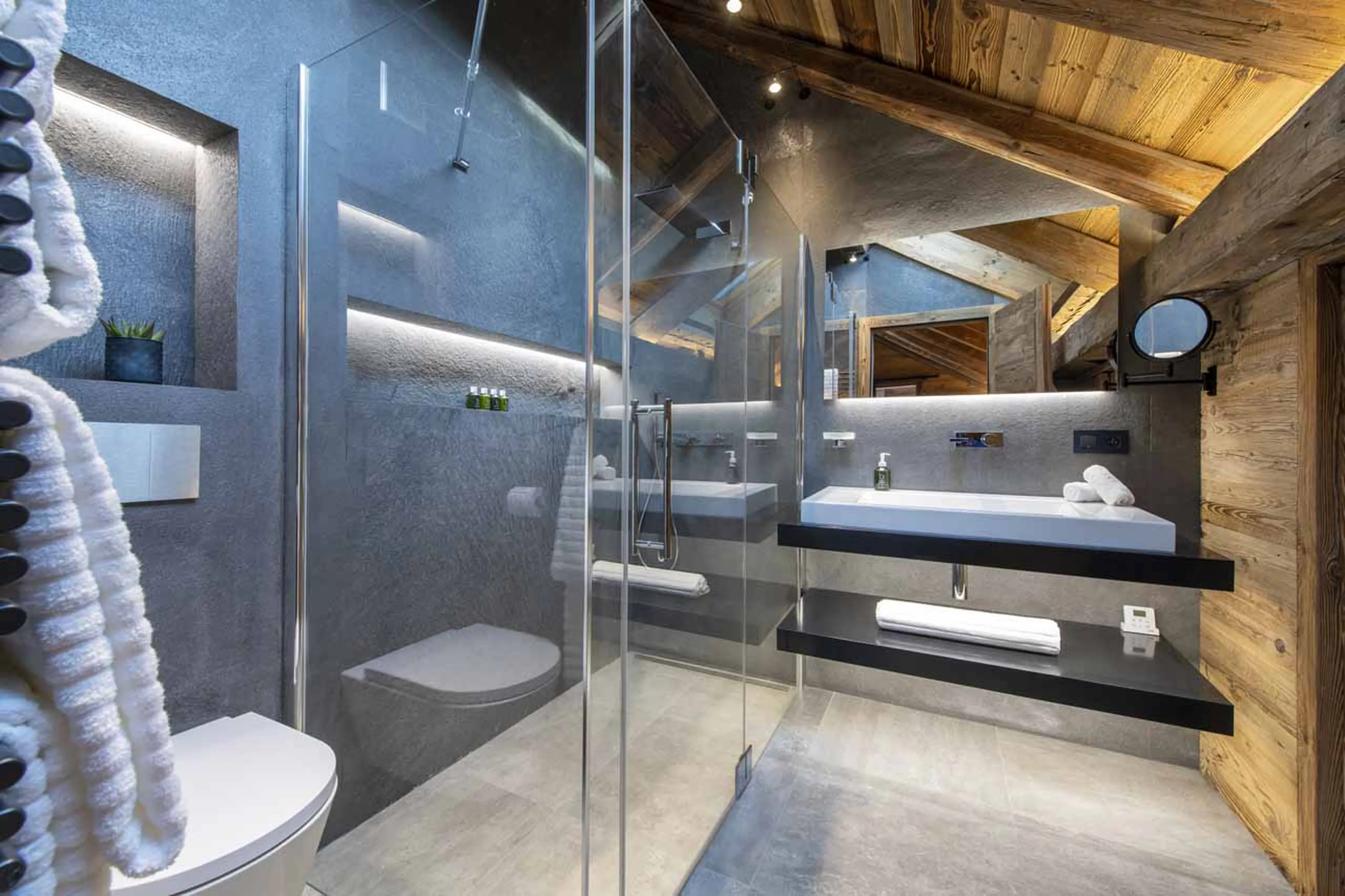 Bathroom one at Grande Maison in Morzine