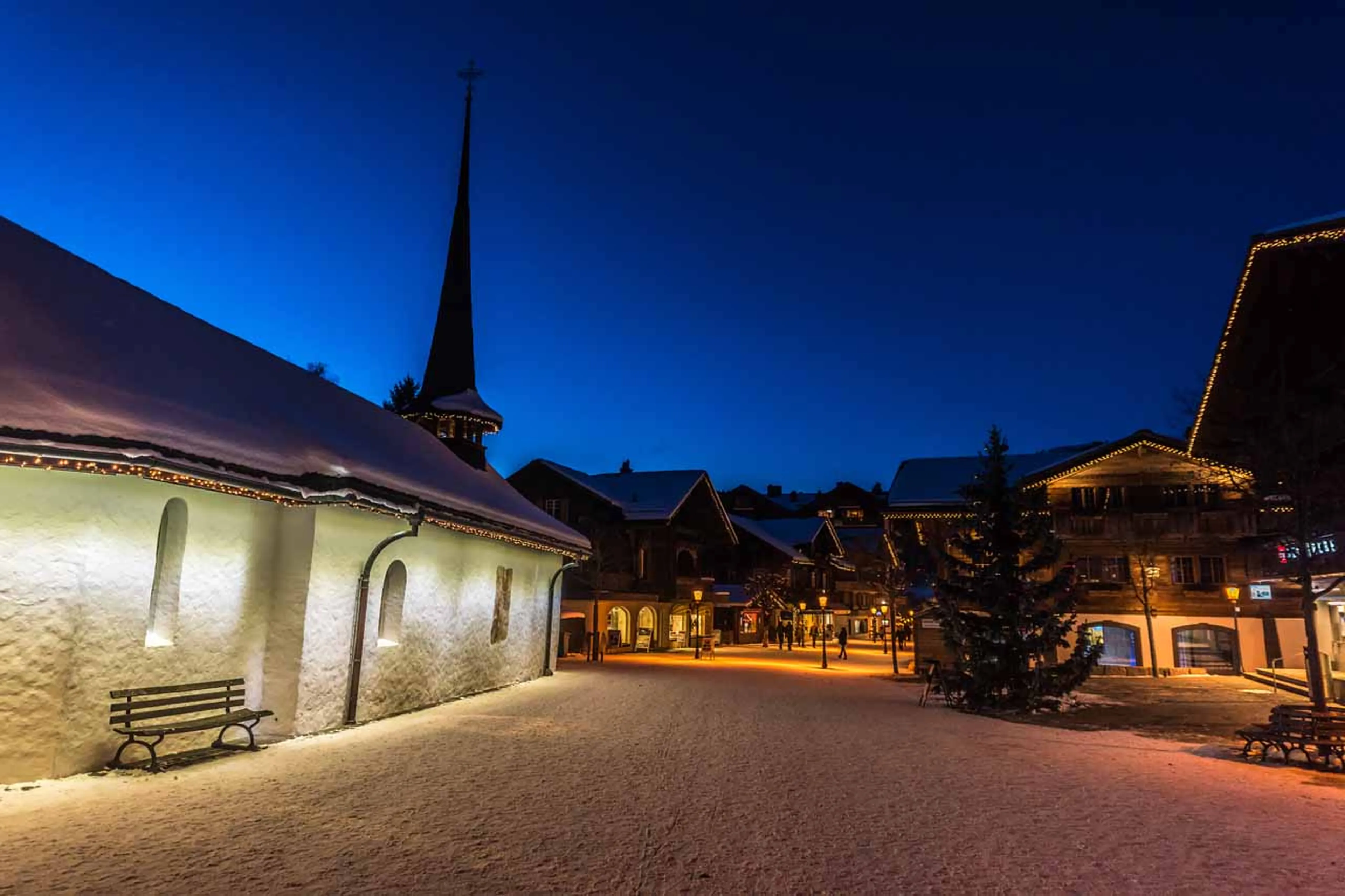 Gstaad designer shops in winter
