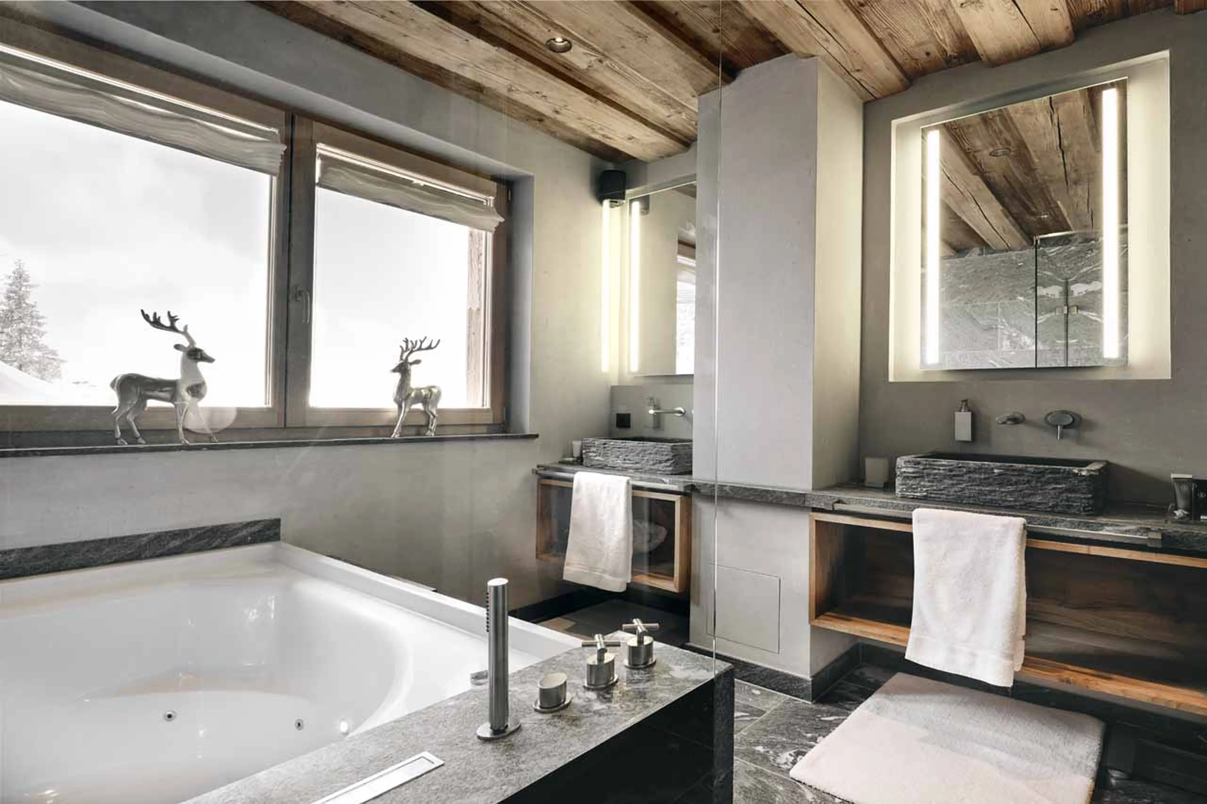 Bathroom two at Hahnenkamm Lodge in Kitzbuhel