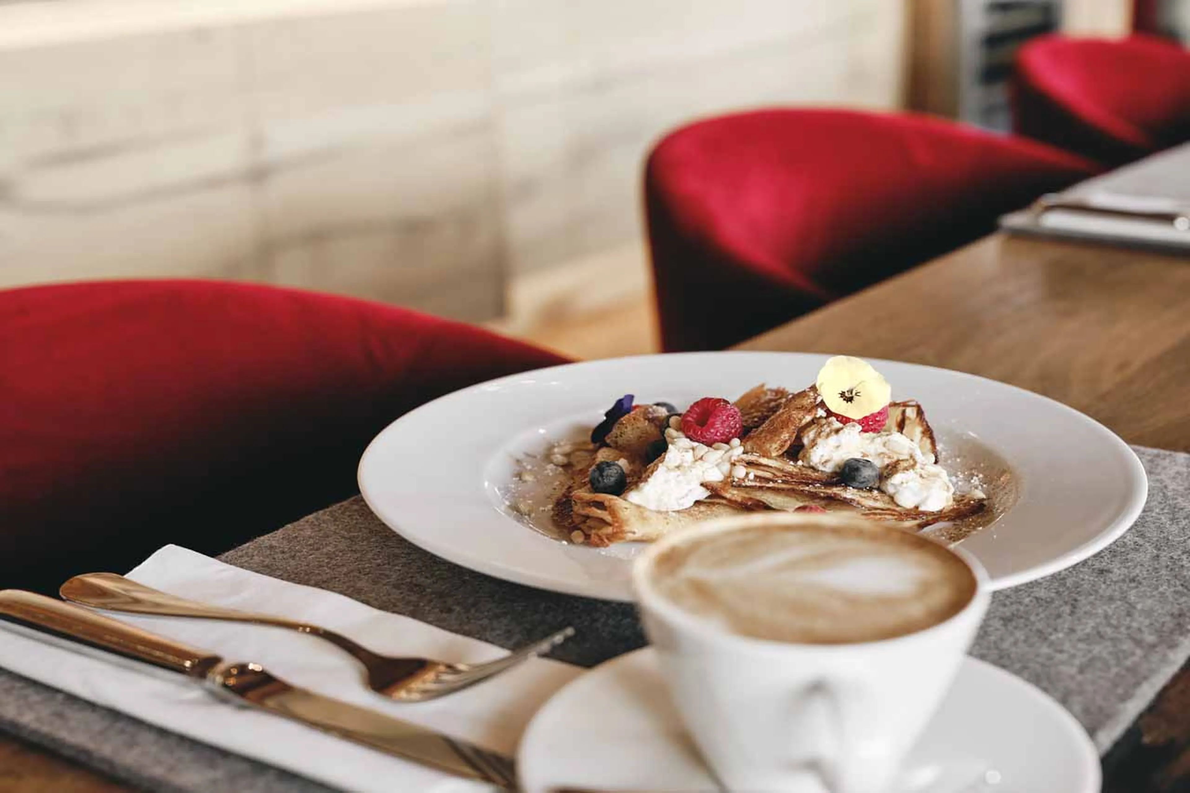 Pancakes at Hahnenkamm Lodge in Kitzbuhel