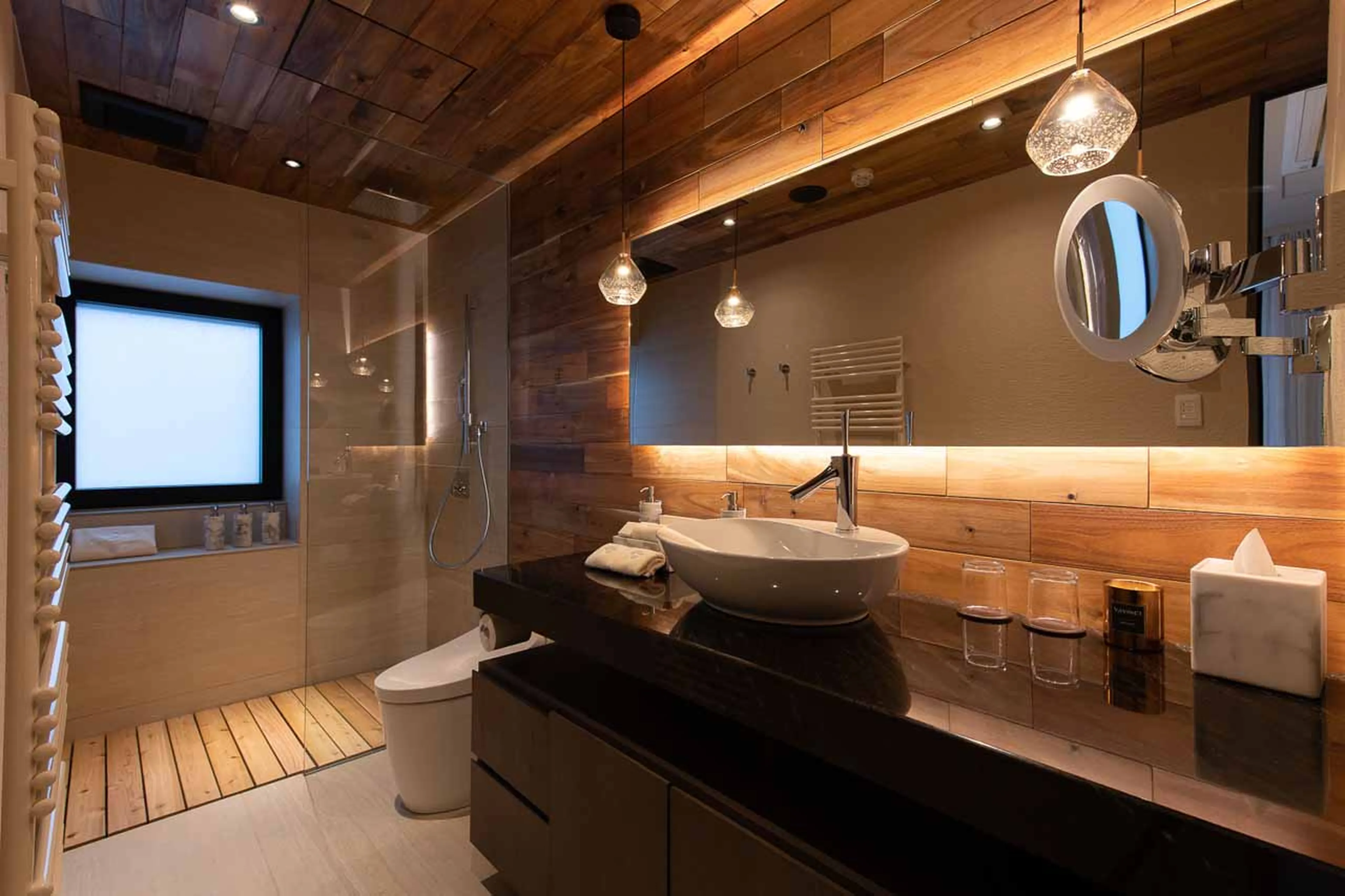 Bathroom at HakuVillas in Niseko