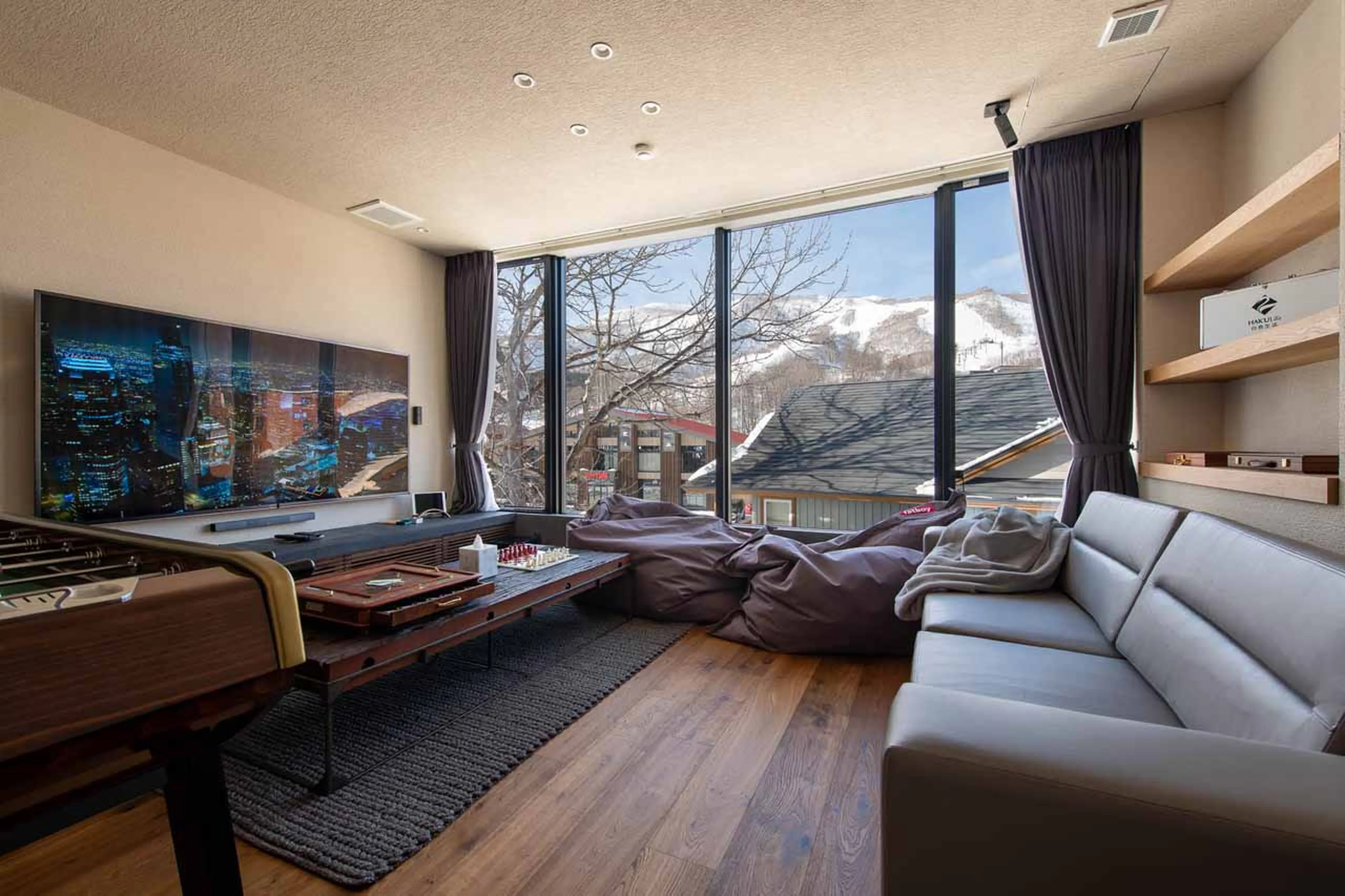 Games room of HakuVillas in Niseko