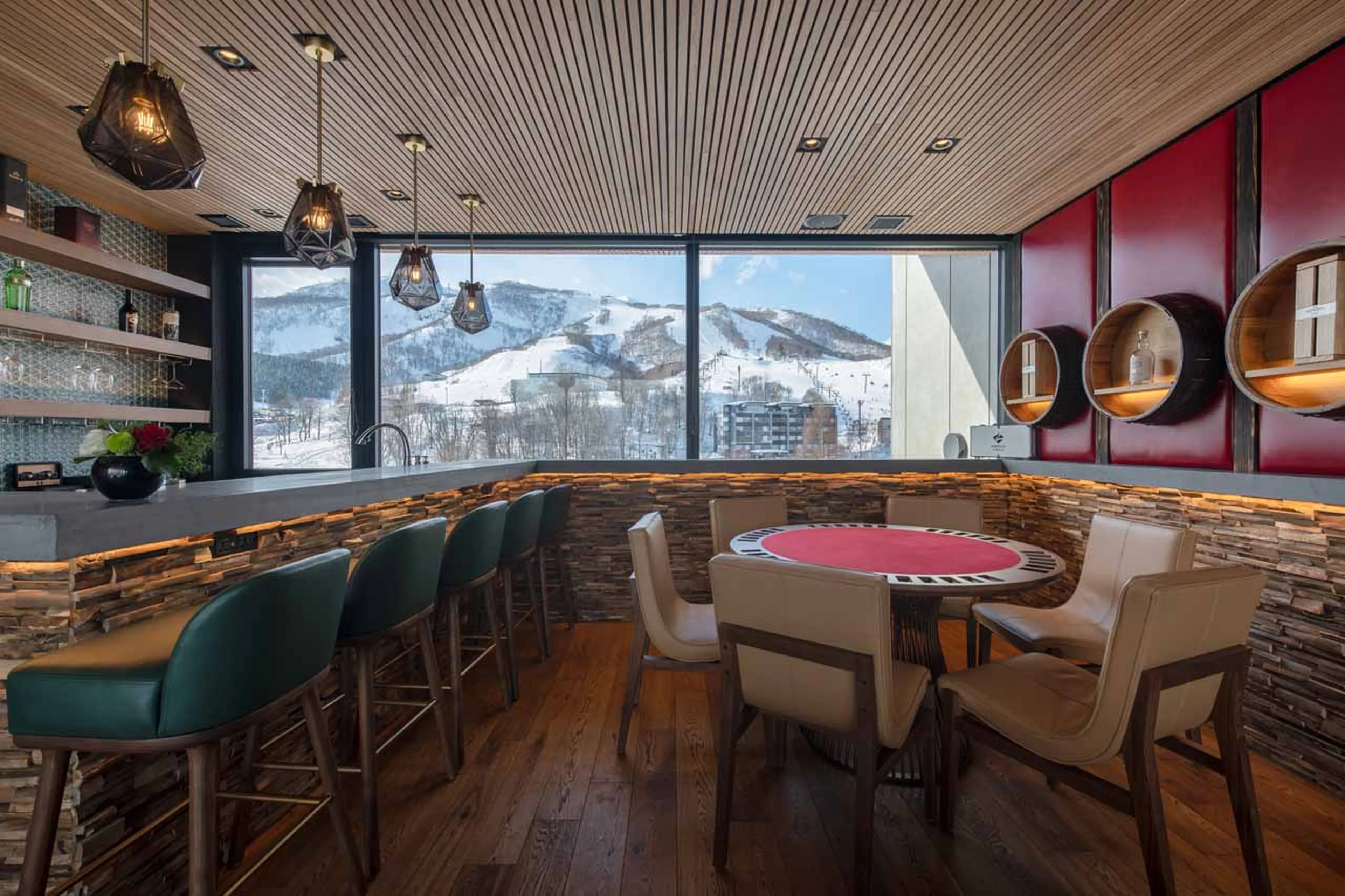 Man cave at HakuVillas Penthouse in Niseko