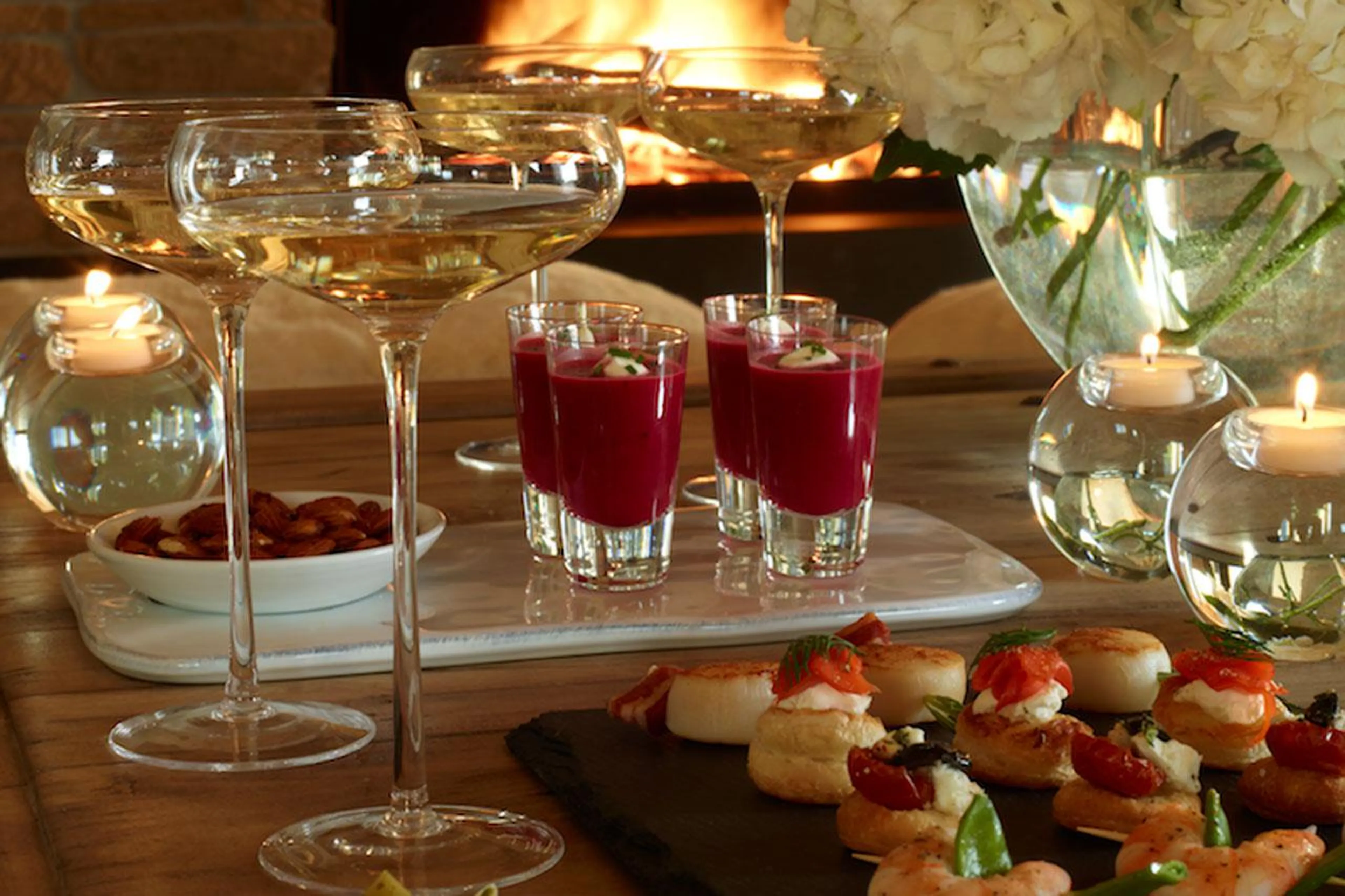 Canapes at Haus Alpina I in Klosters