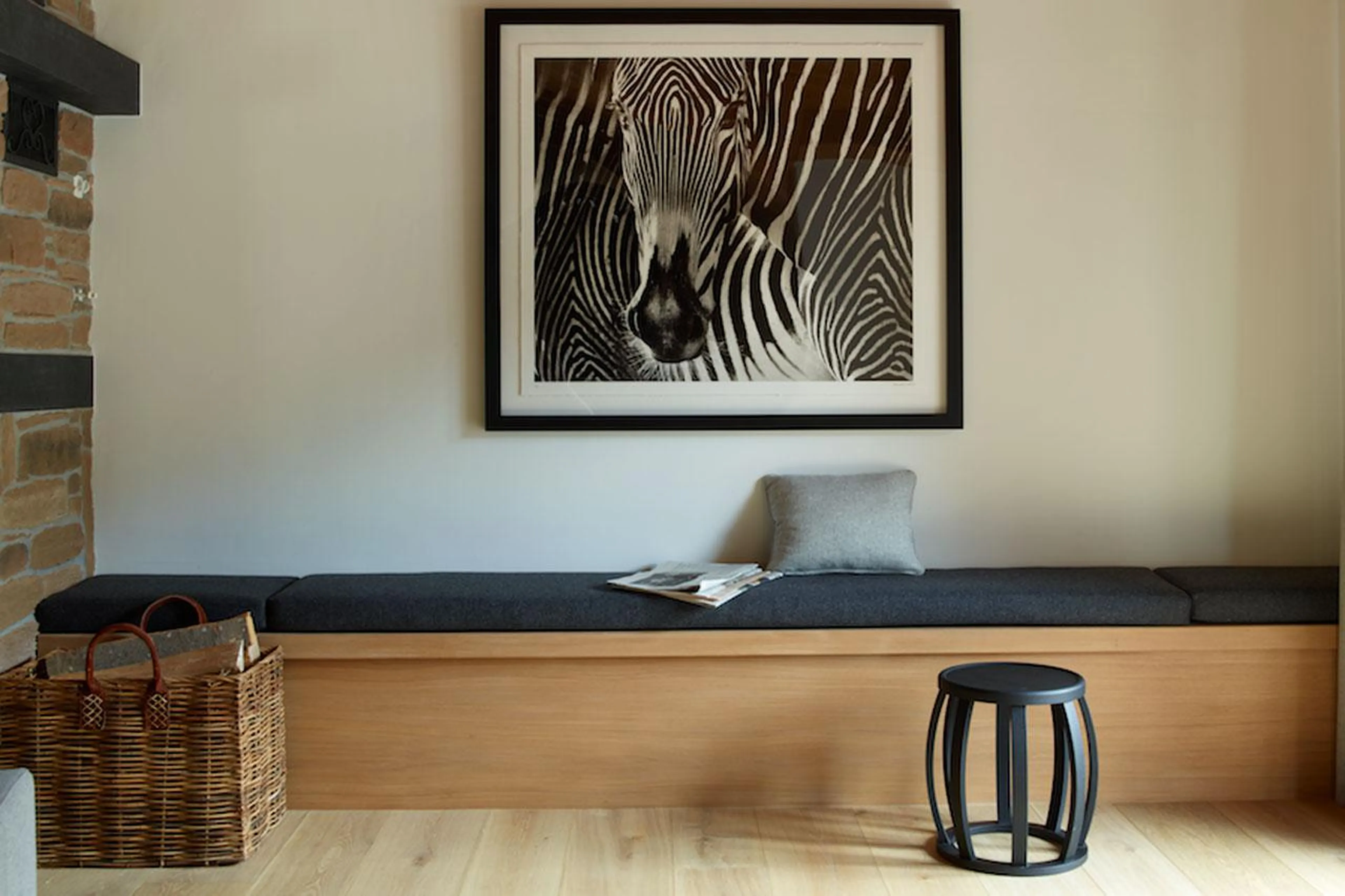 Reading area at Haus Alpina I in Klosters