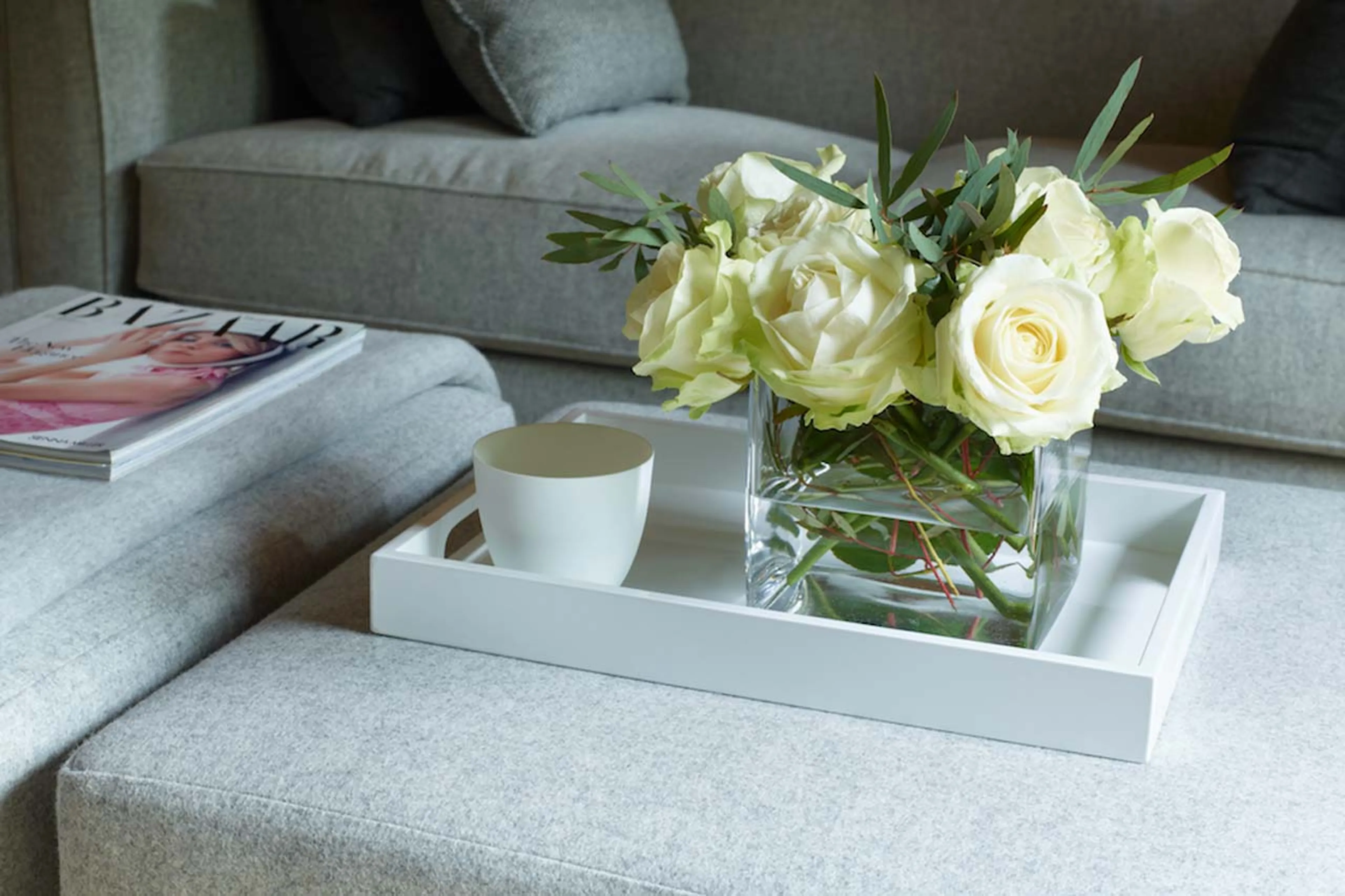 Lounge area in bedroom in Haus Alpina in Klosters