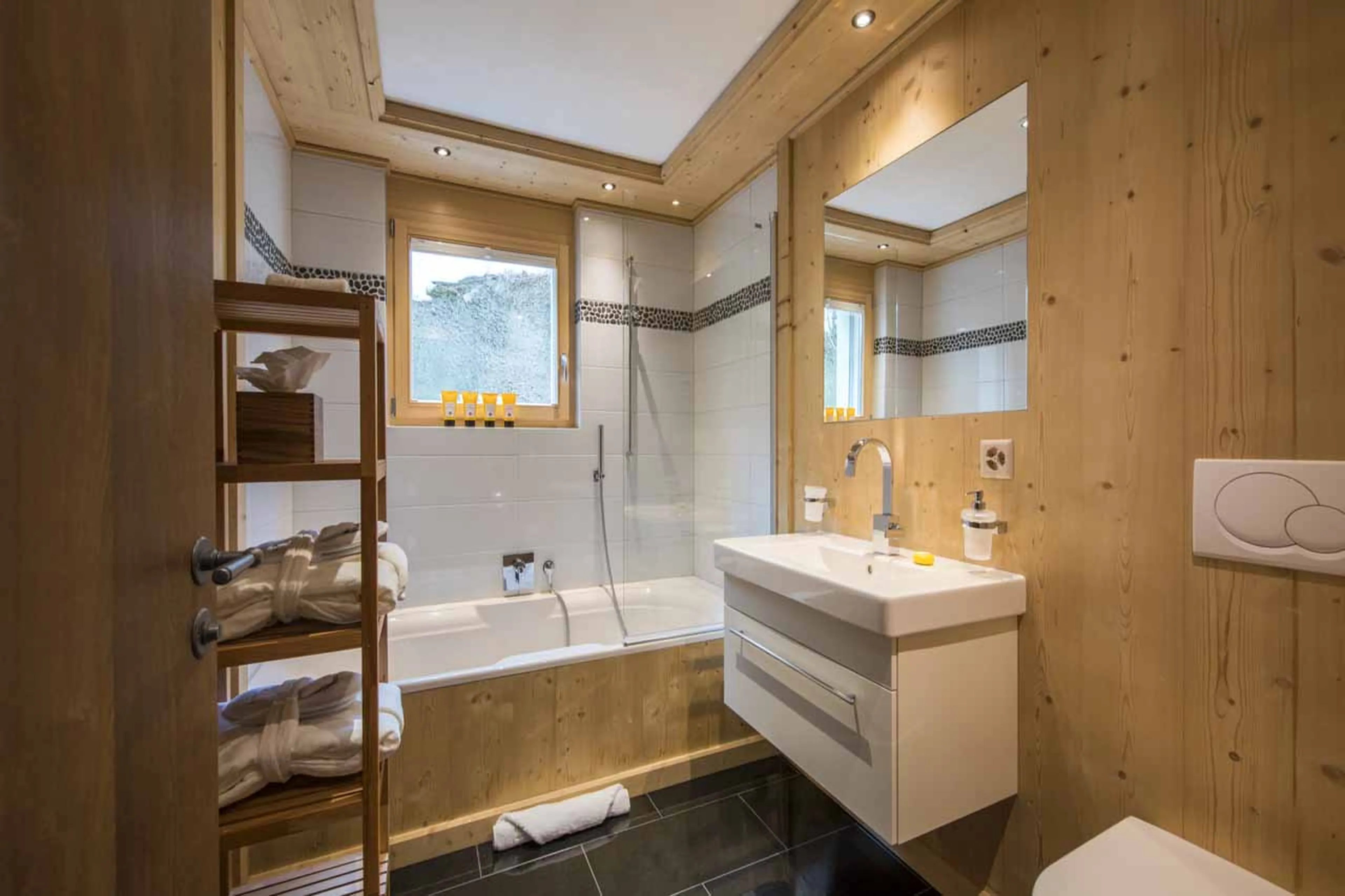 Bathroom three at Haus Leytron in Zermatt