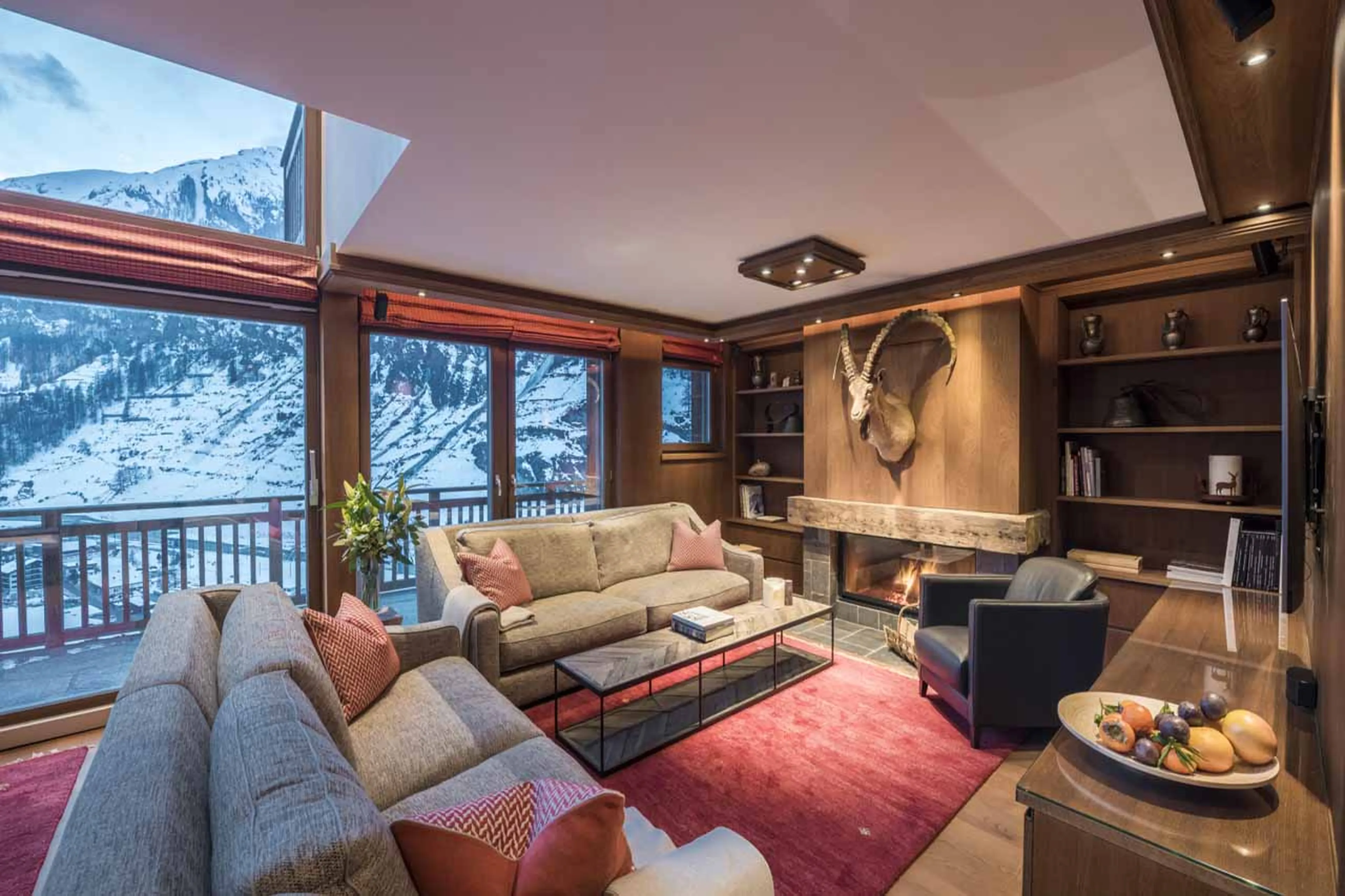 Living room at Haus Leytron in Zermatt